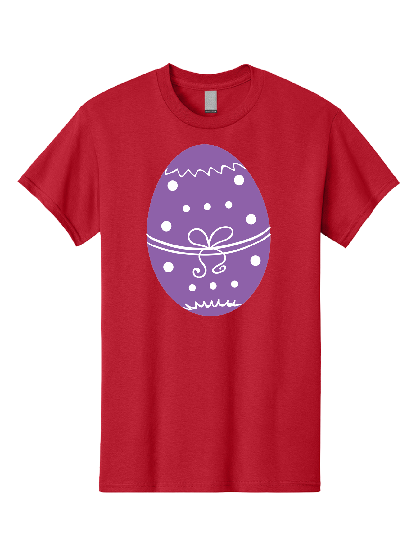 Purple-Easter-Egg Men'S Graphic Tee, 100% Cotton, Comfortable Casual Summer Wear, Machine Washable, Decorated Egg, Easter Egg, Purple Egg, Polka Dot Design, White Accents, Festive Pattern, Spring Decor, Holiday Theme, Egg Decoration Aad109