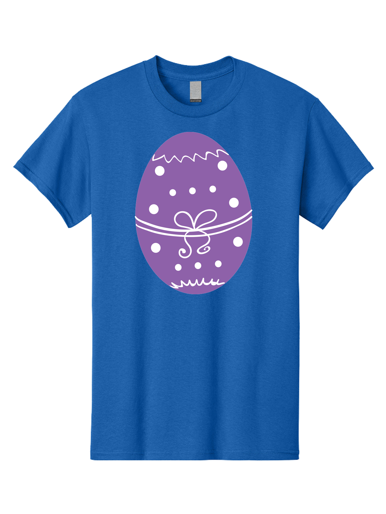 Purple-Easter-Egg Men'S Graphic Tee, 100% Cotton, Comfortable Casual Summer Wear, Machine Washable, Decorated Egg, Easter Egg, Purple Egg, Polka Dot Design, White Accents, Festive Pattern, Spring Decor, Holiday Theme, Egg Decoration Aad109