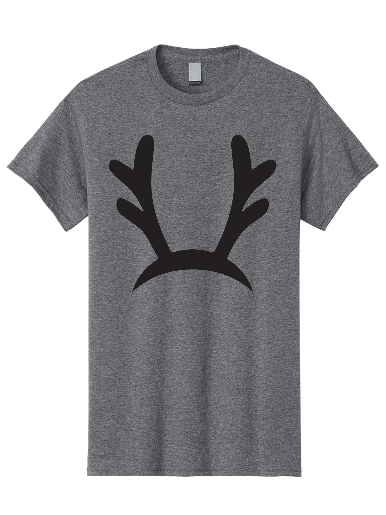 Reindeer-Antlers Men'S Graphic Tee, 100% Cotton, Comfortable Casual Summer Wear, Machine Washable, Reindeer Antlers, Festive Accessories, Holiday Decorations, Christmas Attire, Party Props, Novelty Headbands, Antler Headband Aad121