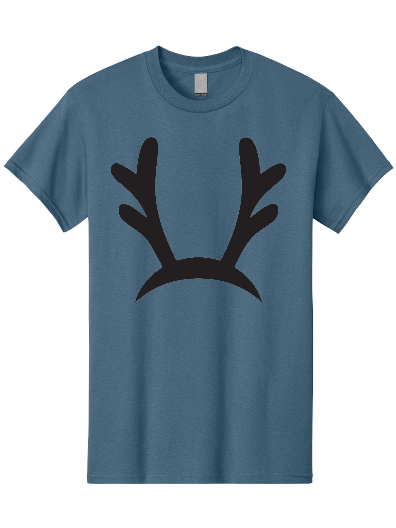 Reindeer-Antlers Men'S Graphic Tee, 100% Cotton, Comfortable Casual Summer Wear, Machine Washable, Reindeer Antlers, Festive Accessories, Holiday Decorations, Christmas Attire, Party Props, Novelty Headbands, Antler Headband Aad121