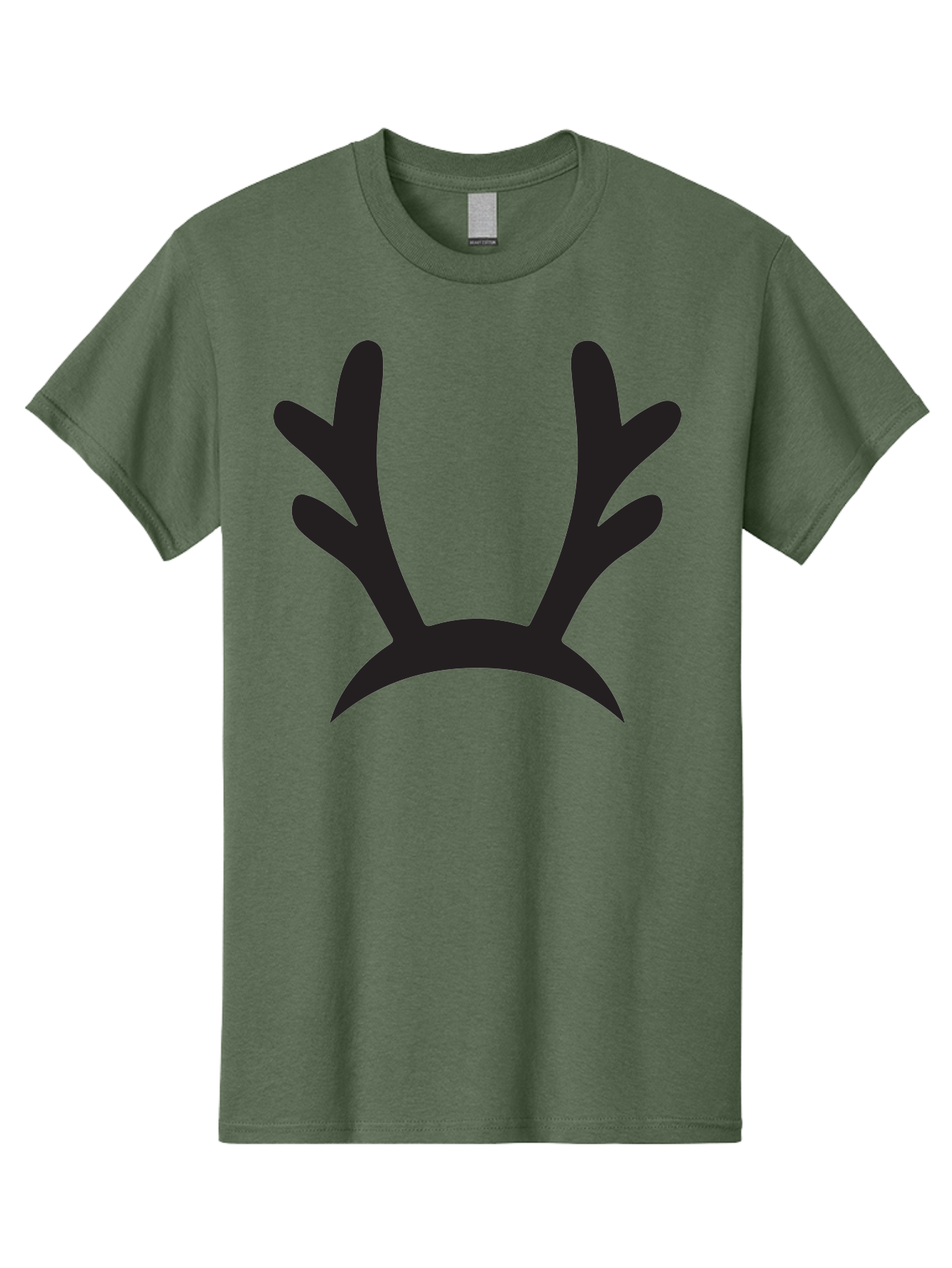Reindeer-Antlers Men'S Graphic Tee, 100% Cotton, Comfortable Casual Summer Wear, Machine Washable, Reindeer Antlers, Festive Accessories, Holiday Decorations, Christmas Attire, Party Props, Novelty Headbands, Antler Headband Aad121