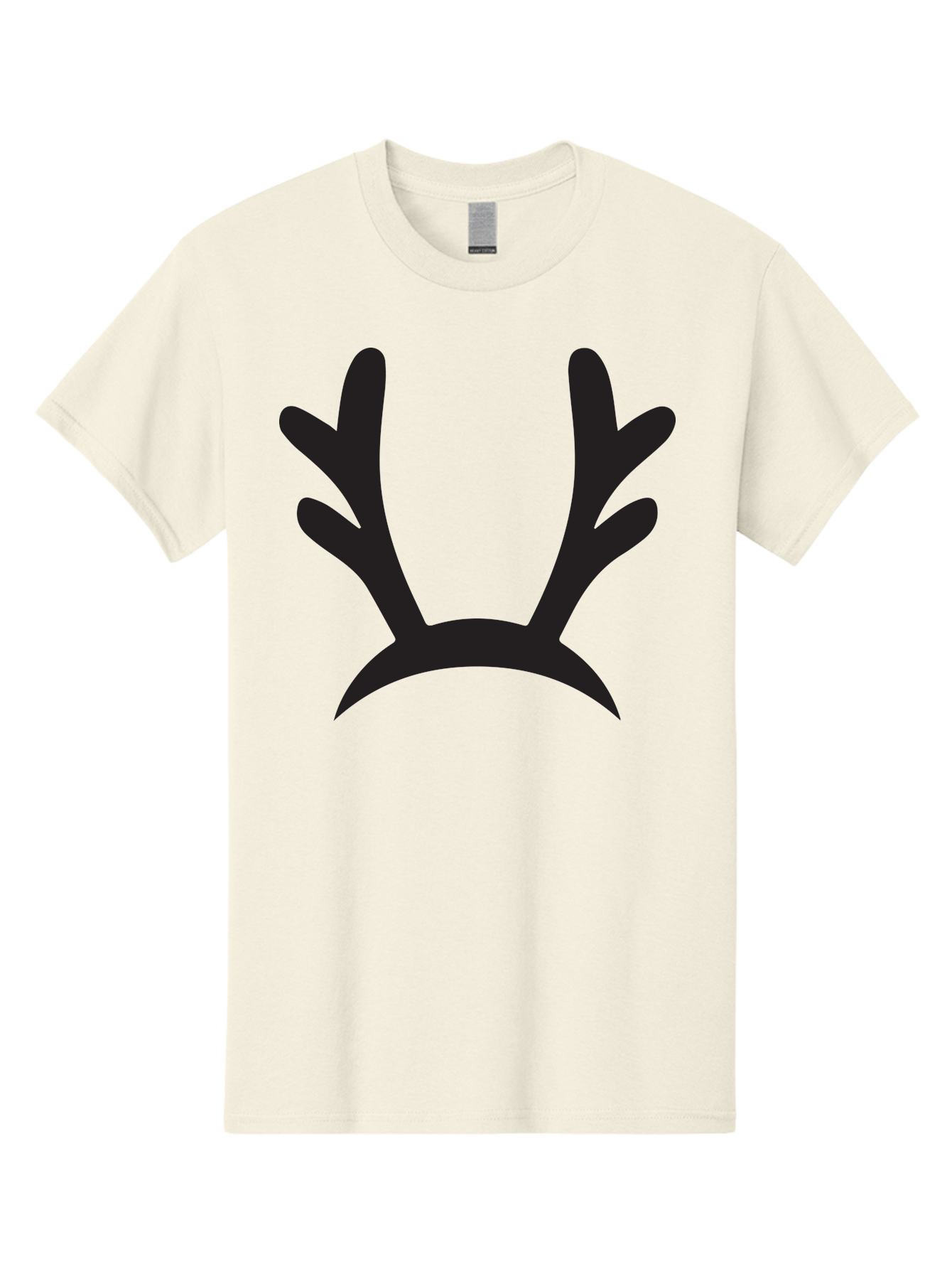 Reindeer-Antlers Men'S Graphic Tee, 100% Cotton, Comfortable Casual Summer Wear, Machine Washable, Reindeer Antlers, Festive Accessories, Holiday Decorations, Christmas Attire, Party Props, Novelty Headbands, Antler Headband Aad121