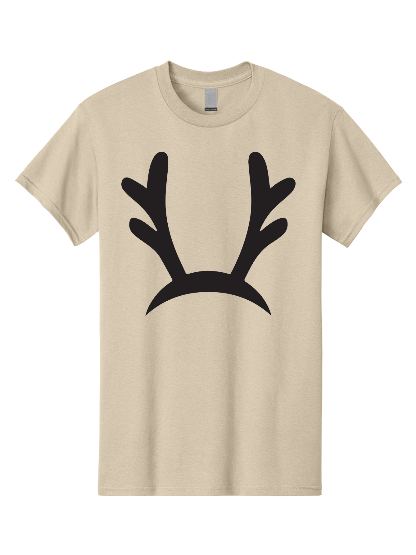 Reindeer-Antlers Men'S Graphic Tee, 100% Cotton, Comfortable Casual Summer Wear, Machine Washable, Reindeer Antlers, Festive Accessories, Holiday Decorations, Christmas Attire, Party Props, Novelty Headbands, Antler Headband Aad121