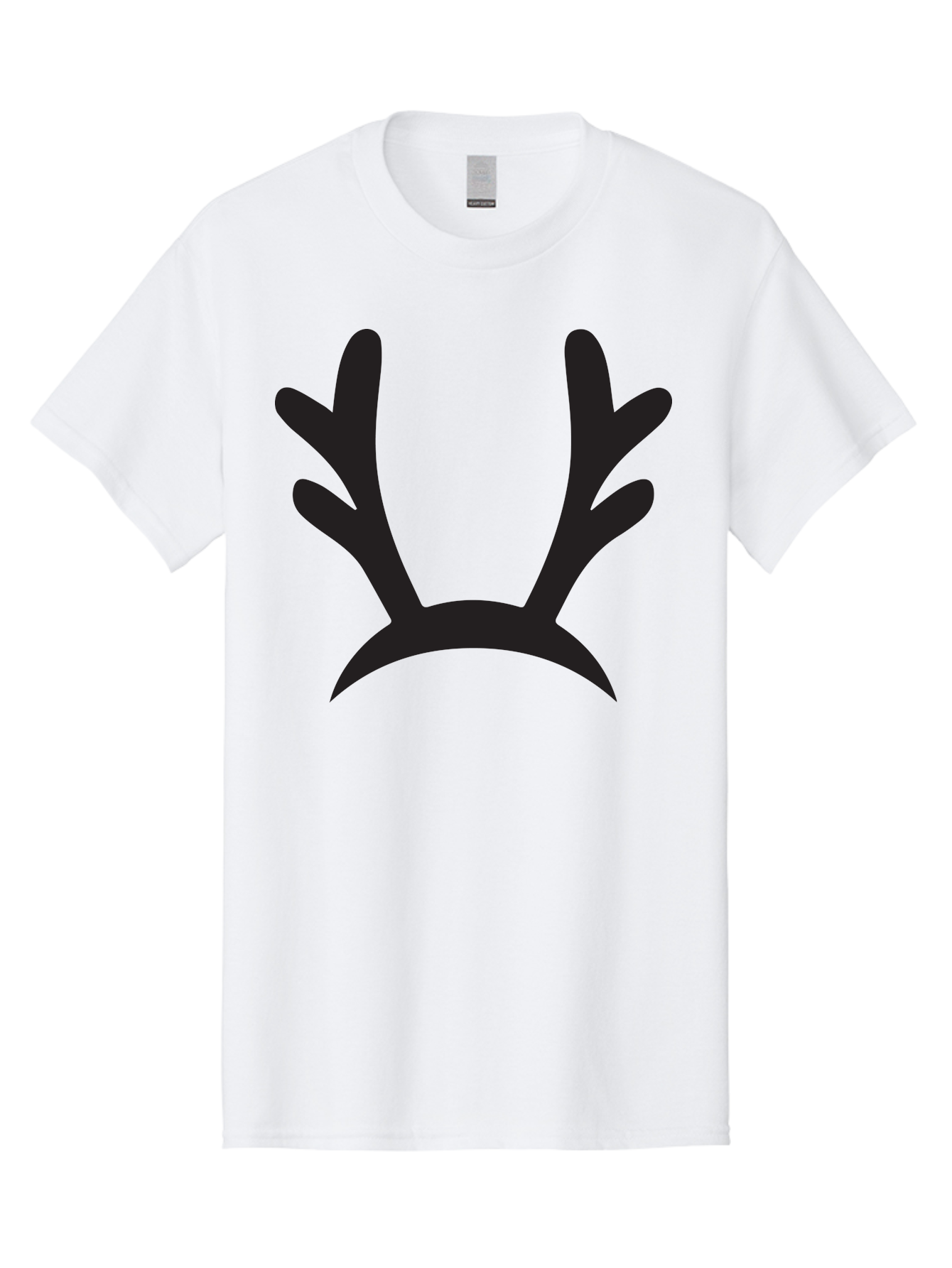 Reindeer-Antlers Men'S Graphic Tee, 100% Cotton, Comfortable Casual Summer Wear, Machine Washable, Reindeer Antlers, Festive Accessories, Holiday Decorations, Christmas Attire, Party Props, Novelty Headbands, Antler Headband Aad121