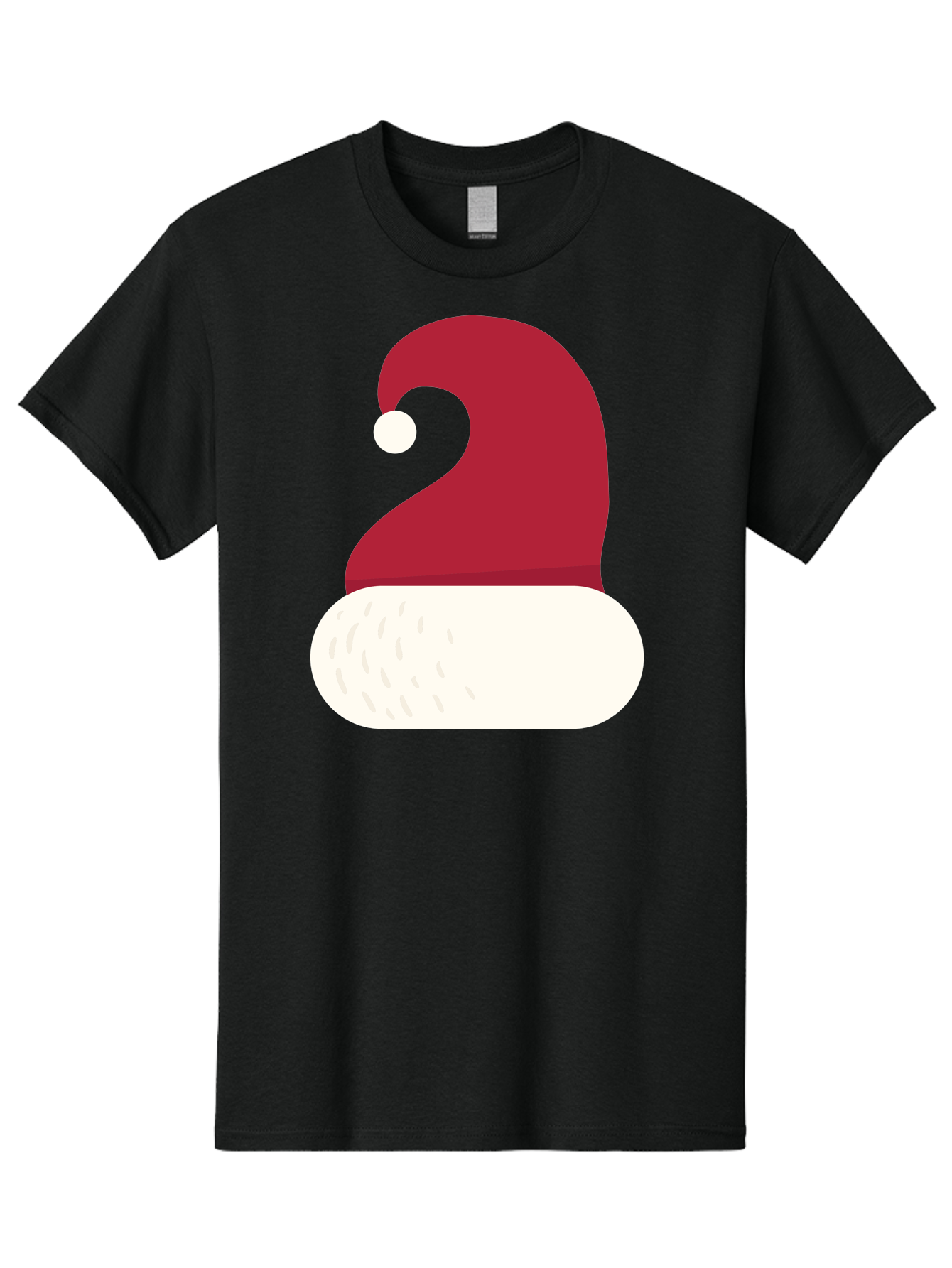 Santa-Hat Men'S Graphic Tee, 100% Cotton, Comfortable Casual Summer Wear, Machine Washable, Santa Hat, Christmas Hat, Red And White Hat, Winter Clothing, Festive Accessory, Holiday Fashion, Cartoon Style, Digital Illustration Aad135