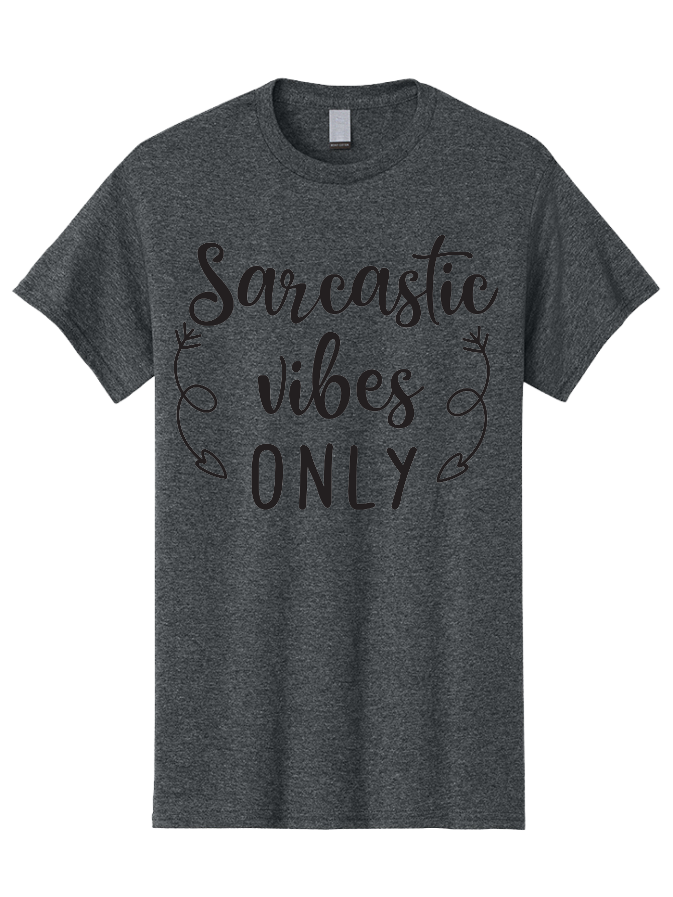 Sarcastic-Vibes-Only Men'S Graphic Tee, 100% Cotton, Comfortable Casual Summer Wear, Machine Washable, Sarcastic Vibes, Funny Quotes, Humorous Sayings, Witty Remarks, Sassy Phrases, Irony, Playful Teasing, Trendy Graphic Aad143