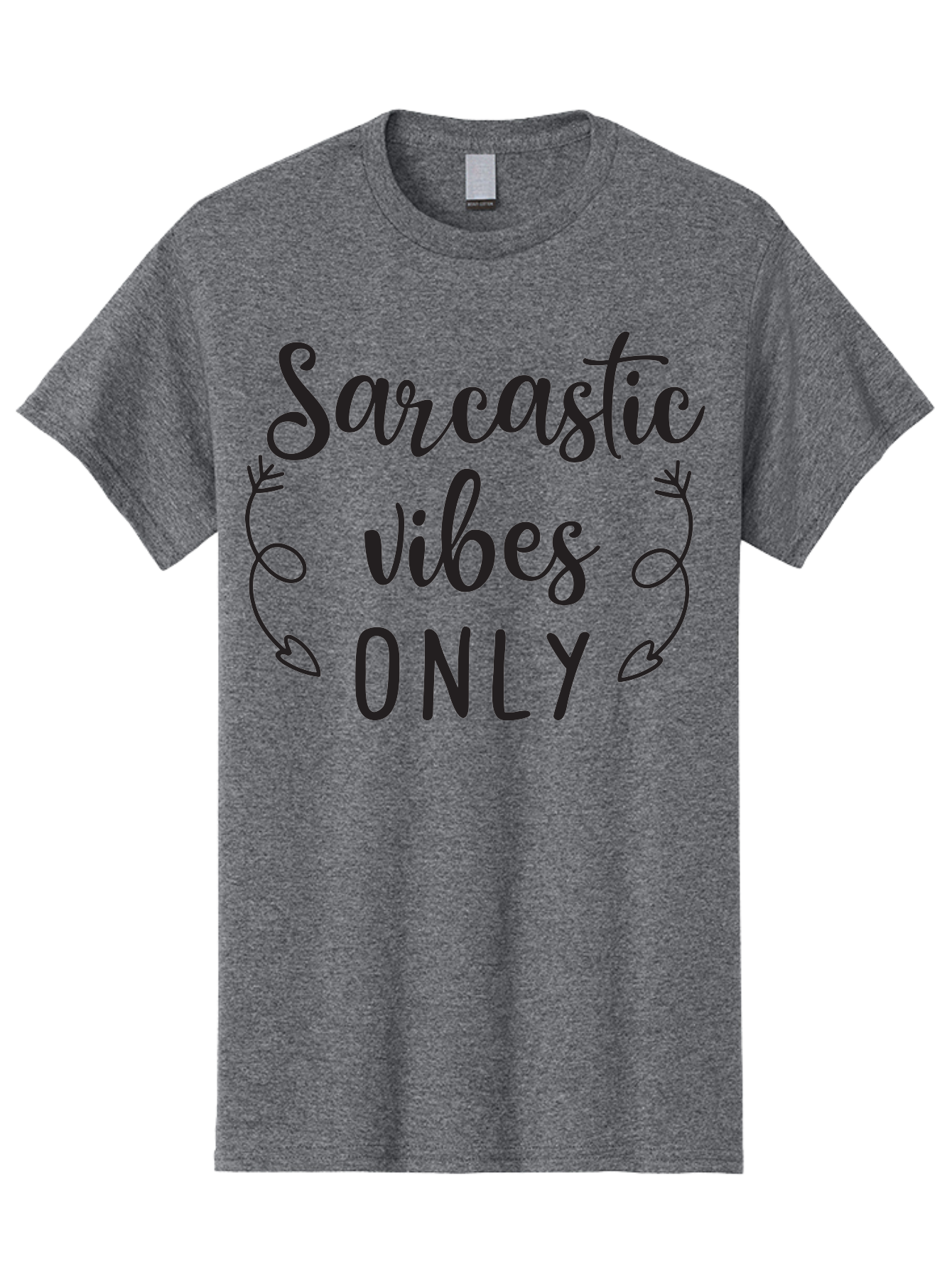 Sarcastic-Vibes-Only Men'S Graphic Tee, 100% Cotton, Comfortable Casual Summer Wear, Machine Washable, Sarcastic Vibes, Funny Quotes, Humorous Sayings, Witty Remarks, Sassy Phrases, Irony, Playful Teasing, Trendy Graphic Aad143