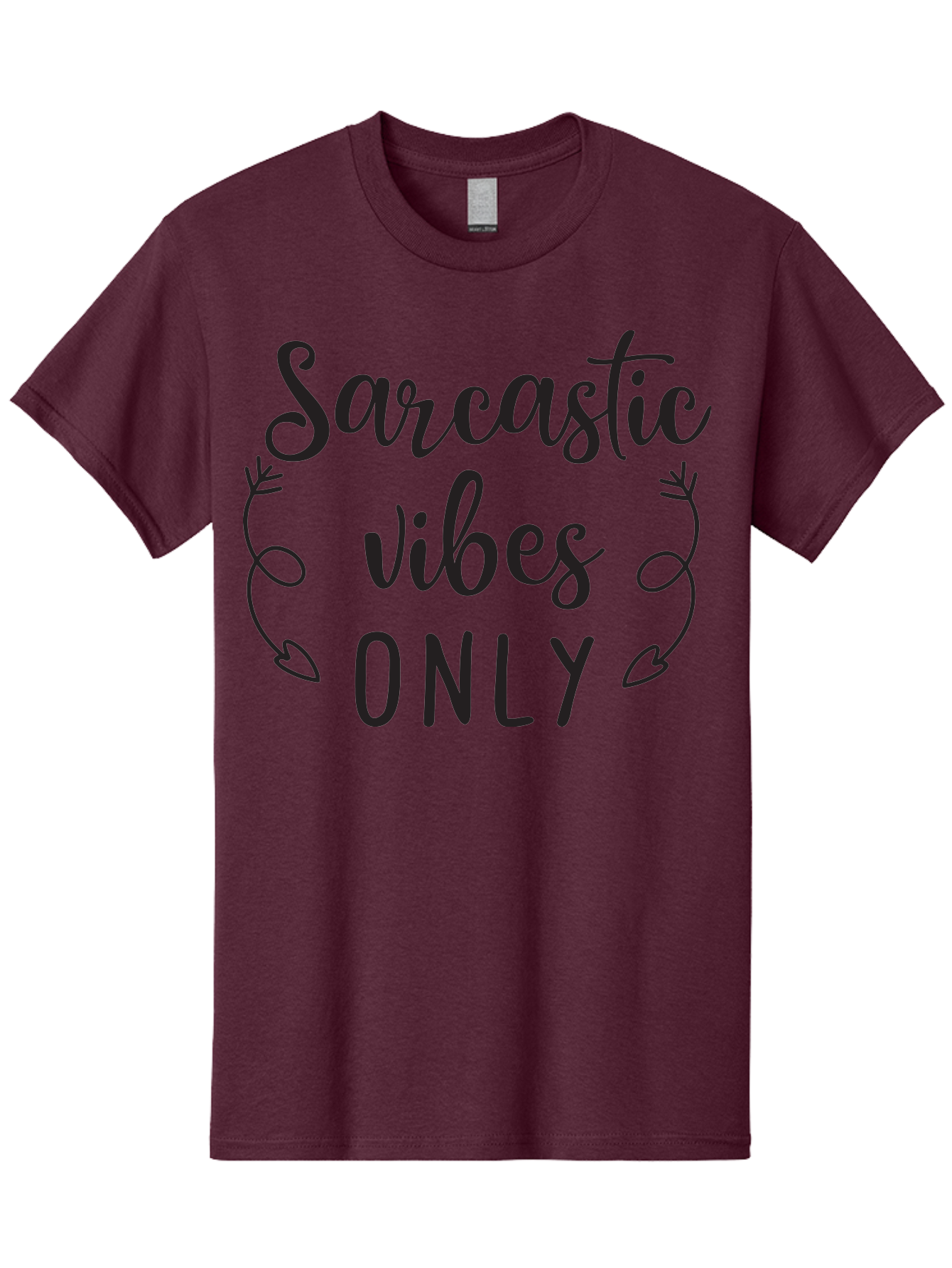 Sarcastic-Vibes-Only Men'S Graphic Tee, 100% Cotton, Comfortable Casual Summer Wear, Machine Washable, Sarcastic Vibes, Funny Quotes, Humorous Sayings, Witty Remarks, Sassy Phrases, Irony, Playful Teasing, Trendy Graphic Aad143