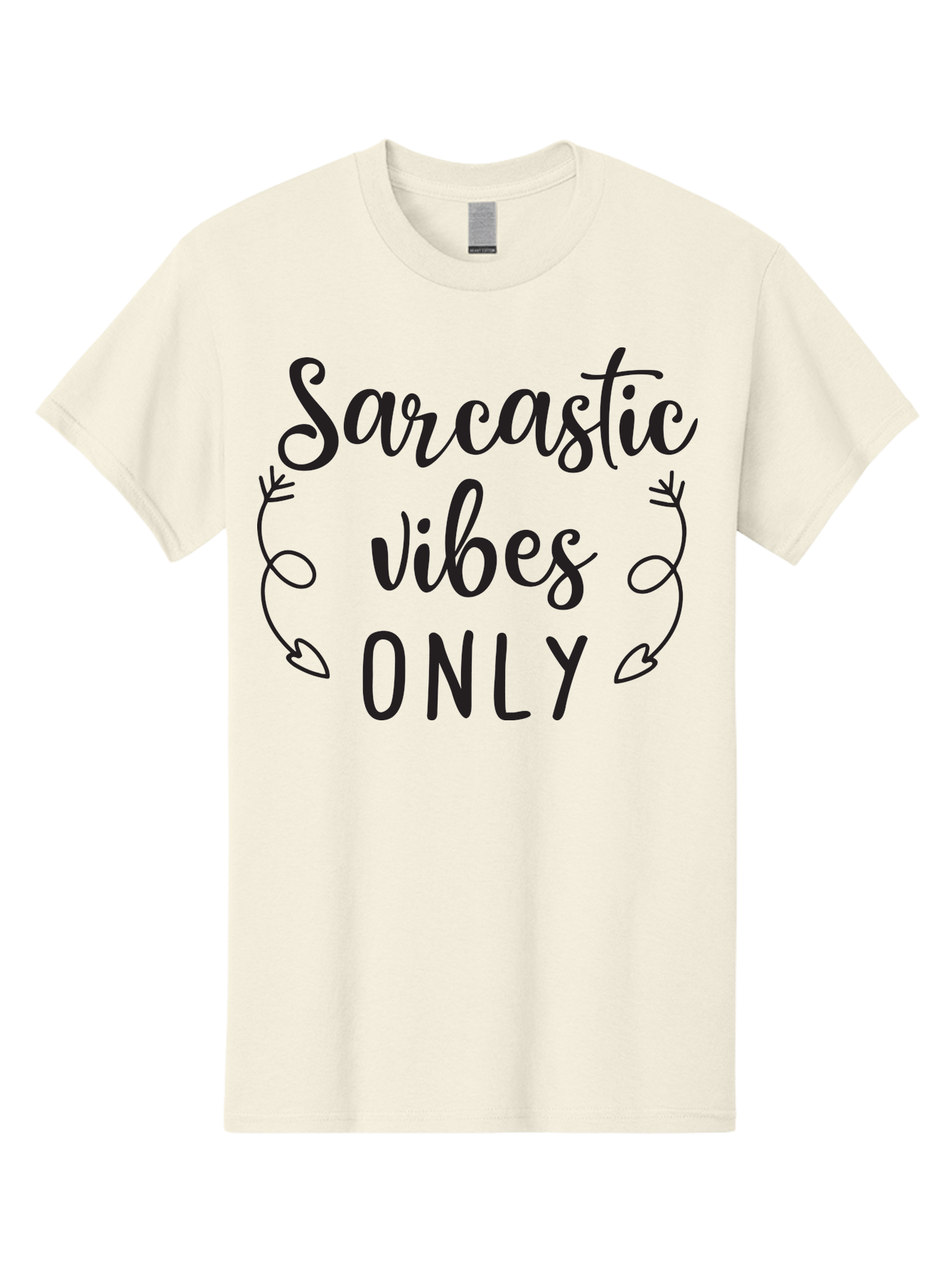 Sarcastic-Vibes-Only Men'S Graphic Tee, 100% Cotton, Comfortable Casual Summer Wear, Machine Washable, Sarcastic Vibes, Funny Quotes, Humorous Sayings, Witty Remarks, Sassy Phrases, Irony, Playful Teasing, Trendy Graphic Aad143