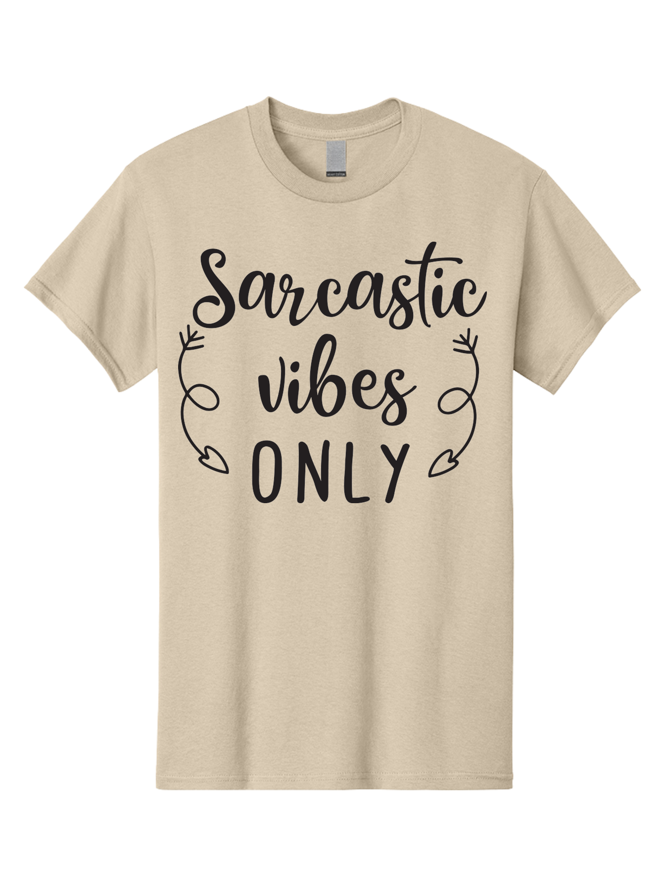 Sarcastic-Vibes-Only Men'S Graphic Tee, 100% Cotton, Comfortable Casual Summer Wear, Machine Washable, Sarcastic Vibes, Funny Quotes, Humorous Sayings, Witty Remarks, Sassy Phrases, Irony, Playful Teasing, Trendy Graphic Aad143