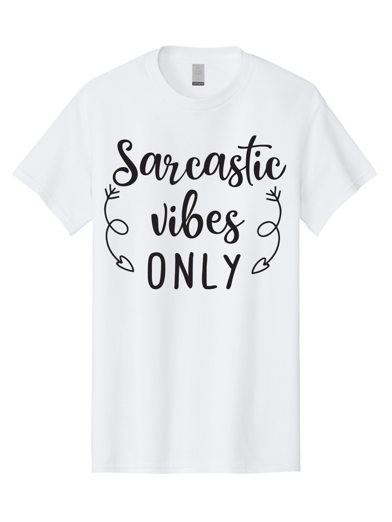 Sarcastic-Vibes-Only Men'S Graphic Tee, 100% Cotton, Comfortable Casual Summer Wear, Machine Washable, Sarcastic Vibes, Funny Quotes, Humorous Sayings, Witty Remarks, Sassy Phrases, Irony, Playful Teasing, Trendy Graphic Aad143