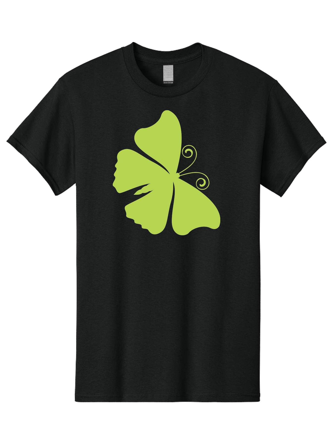 Shamrock-Graphic Men'S Graphic Tee, 100% Cotton, Comfortable Casual Summer Wear, Machine Washable, Clover Silhouette, Shamrock Graphic, Four-Leaf Clover, Irish Heritage, Luck Symbol, Green Leaf, Elegant Design, Minimalist Art, Simple Shapes Aad152