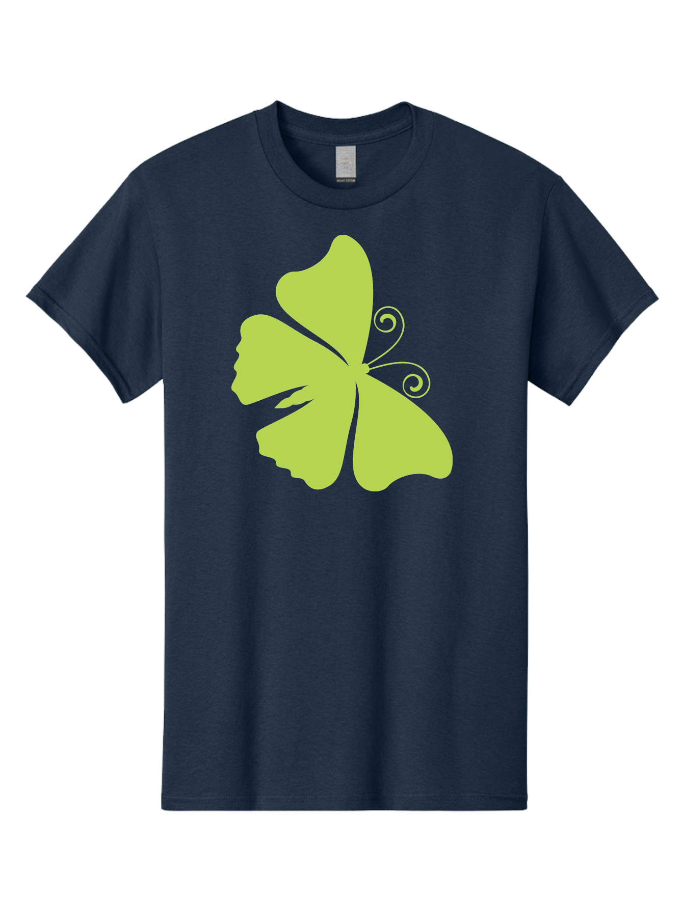 Shamrock-Graphic Men'S Graphic Tee, 100% Cotton, Comfortable Casual Summer Wear, Machine Washable, Clover Silhouette, Shamrock Graphic, Four-Leaf Clover, Irish Heritage, Luck Symbol, Green Leaf, Elegant Design, Minimalist Art, Simple Shapes Aad152