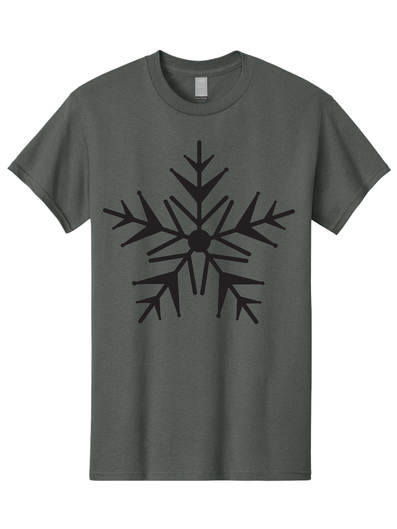 Snowflake-6 Men'S Graphic Tee, 100% Cotton, Comfortable Casual Summer Wear, Machine Washable, Snowflake, Winter Wonderland, Frosty Design, Delicate Pattern, Intricate Details, Symmetrical Shape, Winter Season, Festive Decoration Aad172