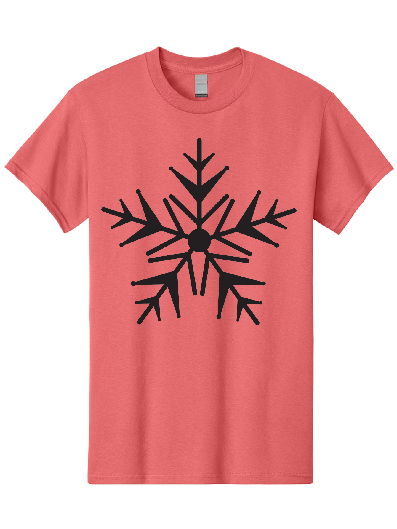 Snowflake-6 Men'S Graphic Tee, 100% Cotton, Comfortable Casual Summer Wear, Machine Washable, Snowflake, Winter Wonderland, Frosty Design, Delicate Pattern, Intricate Details, Symmetrical Shape, Winter Season, Festive Decoration Aad172