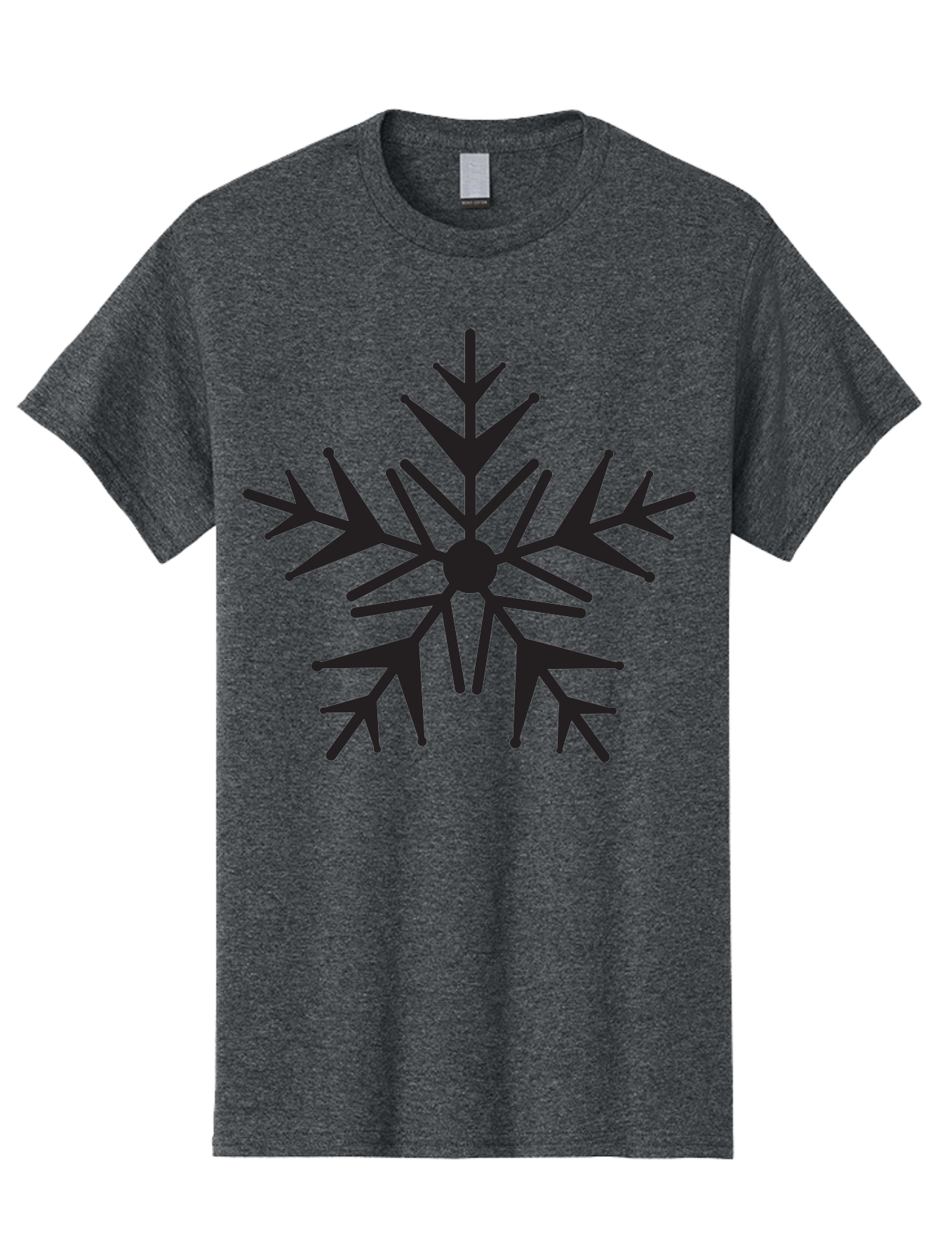 Snowflake-6 Men'S Graphic Tee, 100% Cotton, Comfortable Casual Summer Wear, Machine Washable, Snowflake, Winter Wonderland, Frosty Design, Delicate Pattern, Intricate Details, Symmetrical Shape, Winter Season, Festive Decoration Aad172