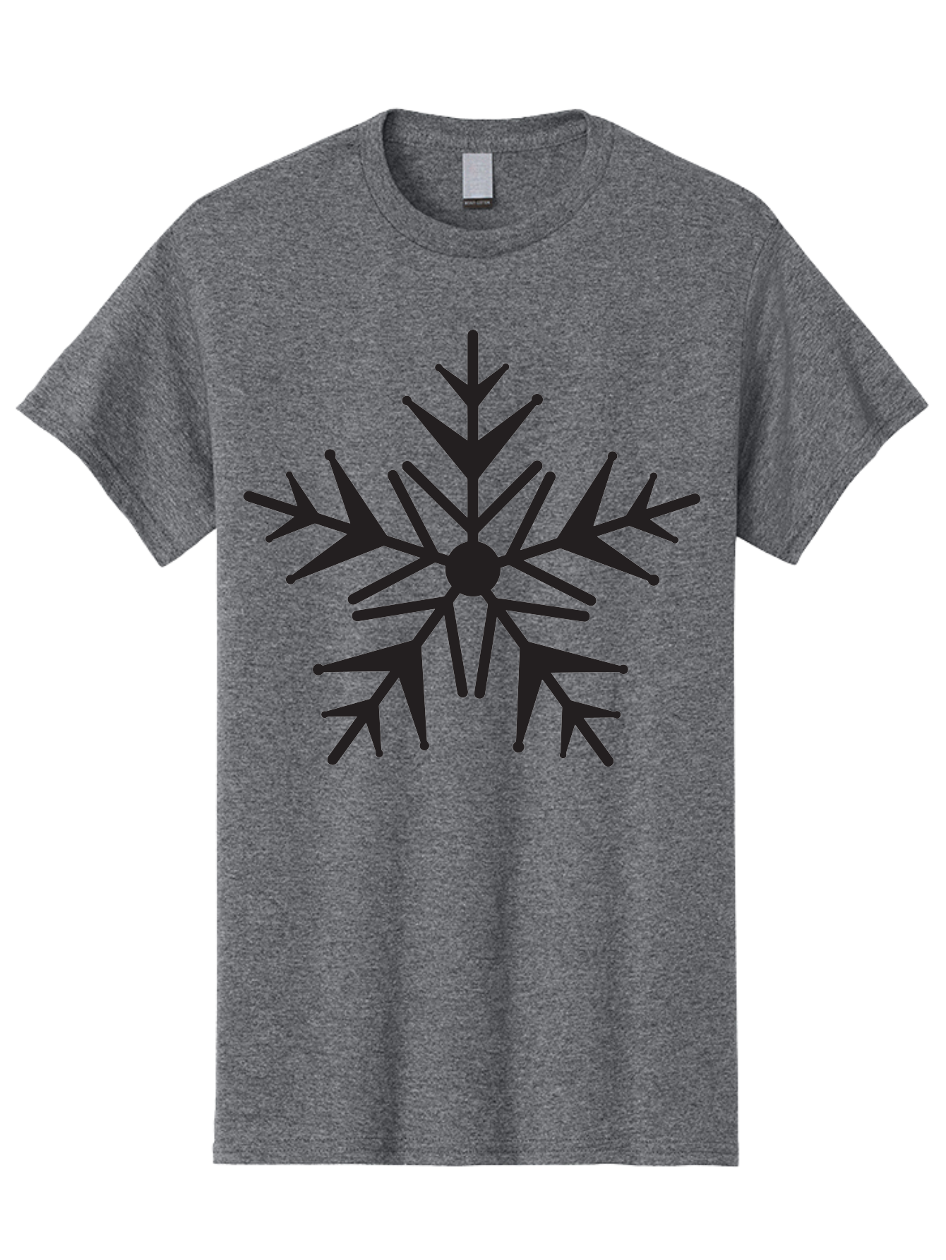 Snowflake-6 Men'S Graphic Tee, 100% Cotton, Comfortable Casual Summer Wear, Machine Washable, Snowflake, Winter Wonderland, Frosty Design, Delicate Pattern, Intricate Details, Symmetrical Shape, Winter Season, Festive Decoration Aad172