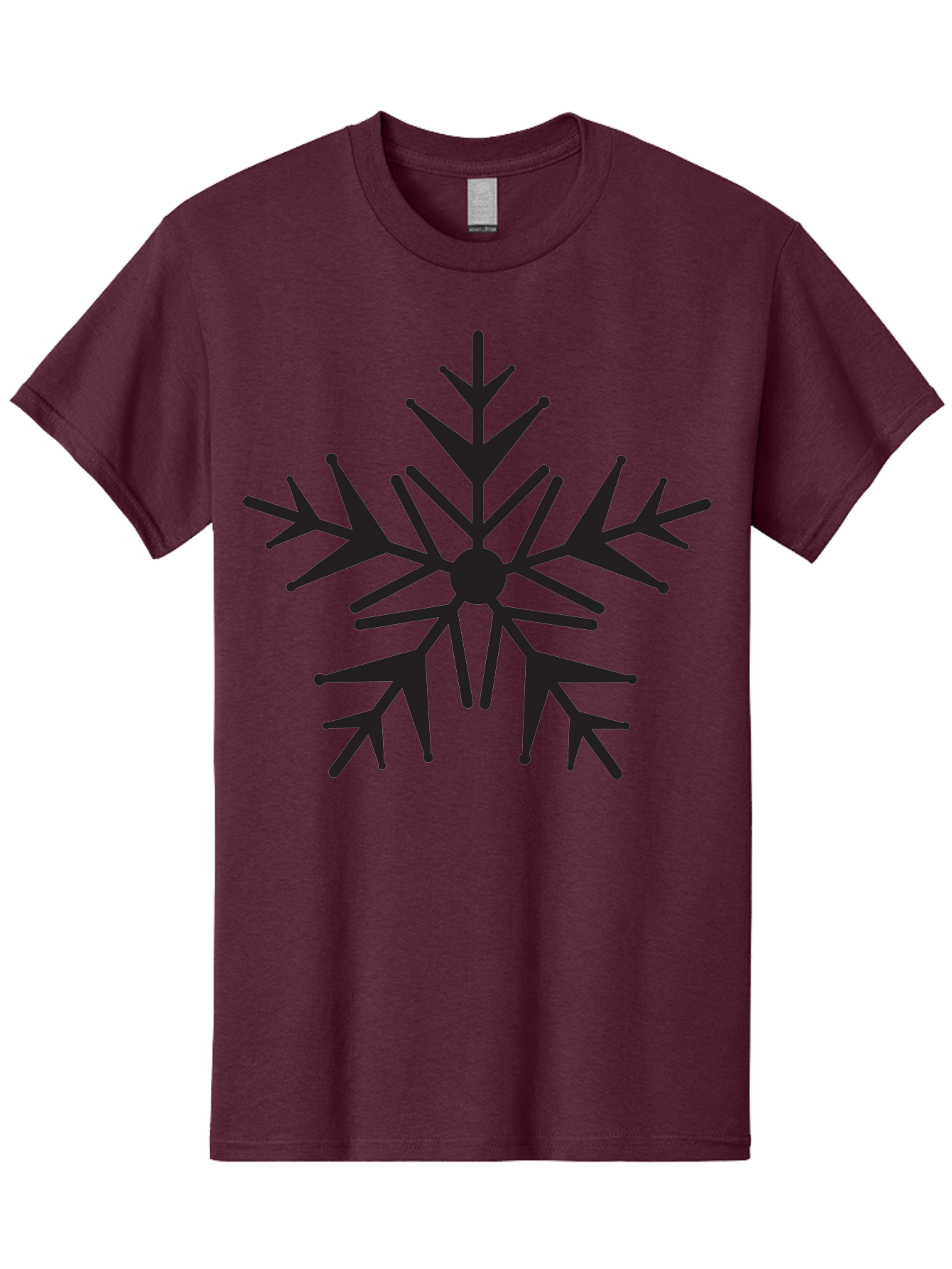 Snowflake-6 Men'S Graphic Tee, 100% Cotton, Comfortable Casual Summer Wear, Machine Washable, Snowflake, Winter Wonderland, Frosty Design, Delicate Pattern, Intricate Details, Symmetrical Shape, Winter Season, Festive Decoration Aad172