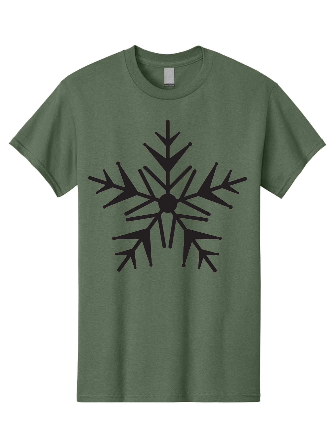 Snowflake-6 Men'S Graphic Tee, 100% Cotton, Comfortable Casual Summer Wear, Machine Washable, Snowflake, Winter Wonderland, Frosty Design, Delicate Pattern, Intricate Details, Symmetrical Shape, Winter Season, Festive Decoration Aad172