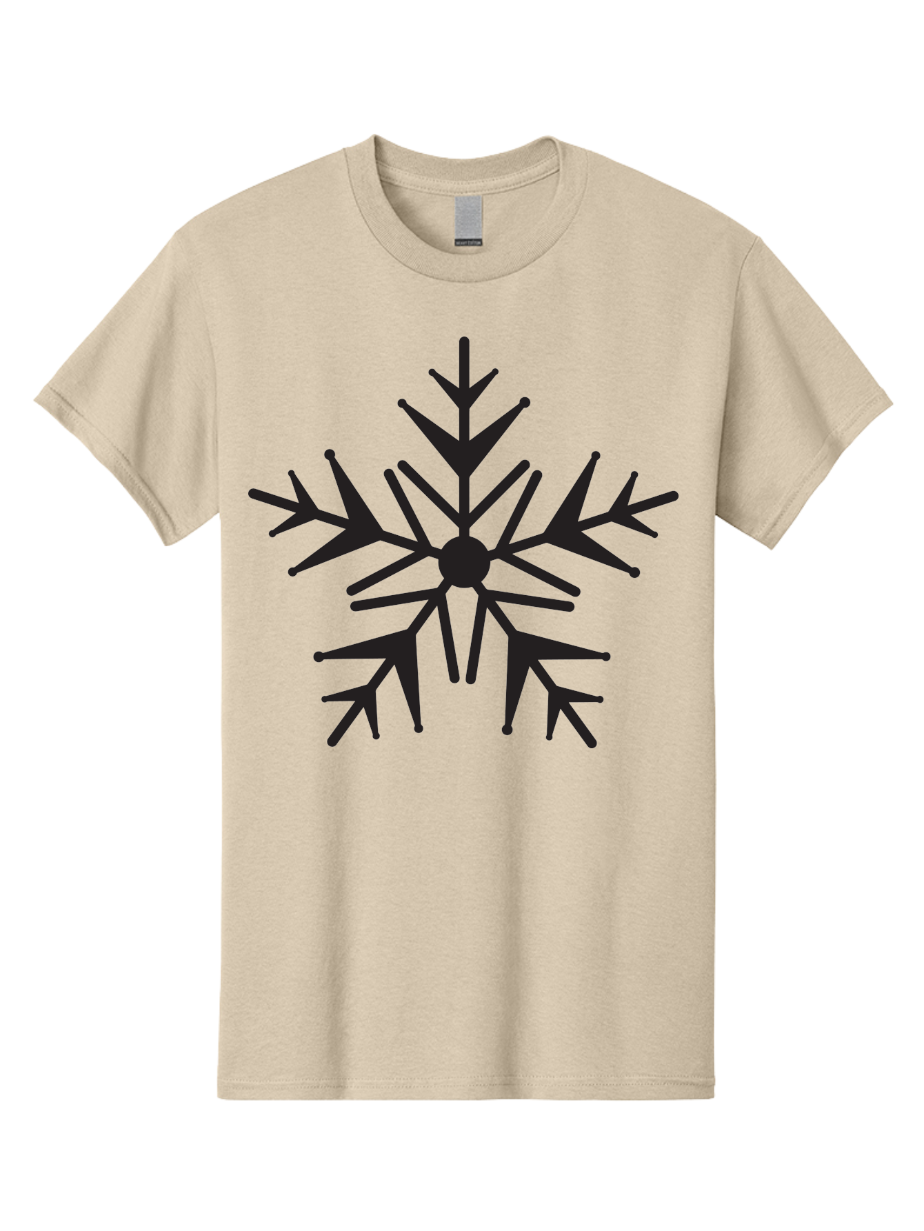 Snowflake-6 Men'S Graphic Tee, 100% Cotton, Comfortable Casual Summer Wear, Machine Washable, Snowflake, Winter Wonderland, Frosty Design, Delicate Pattern, Intricate Details, Symmetrical Shape, Winter Season, Festive Decoration Aad172