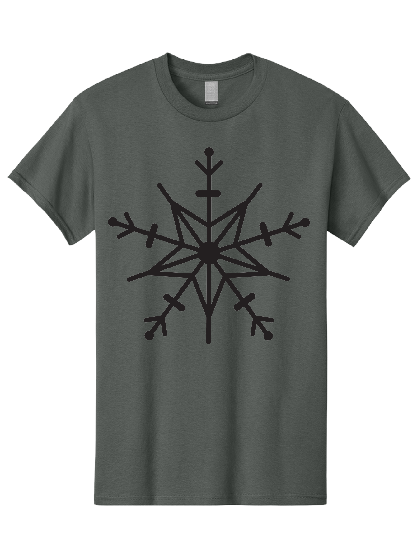 Snowflake-7 Men'S Graphic Tee, 100% Cotton, Comfortable Casual Summer Wear, Machine Washable, Snowflake Design, Geometric Pattern, Symmetrical Shape, Winter Theme, Frosty Feel, Icy Motif, Decorative Element, Stylized Snow Crystal Aad173