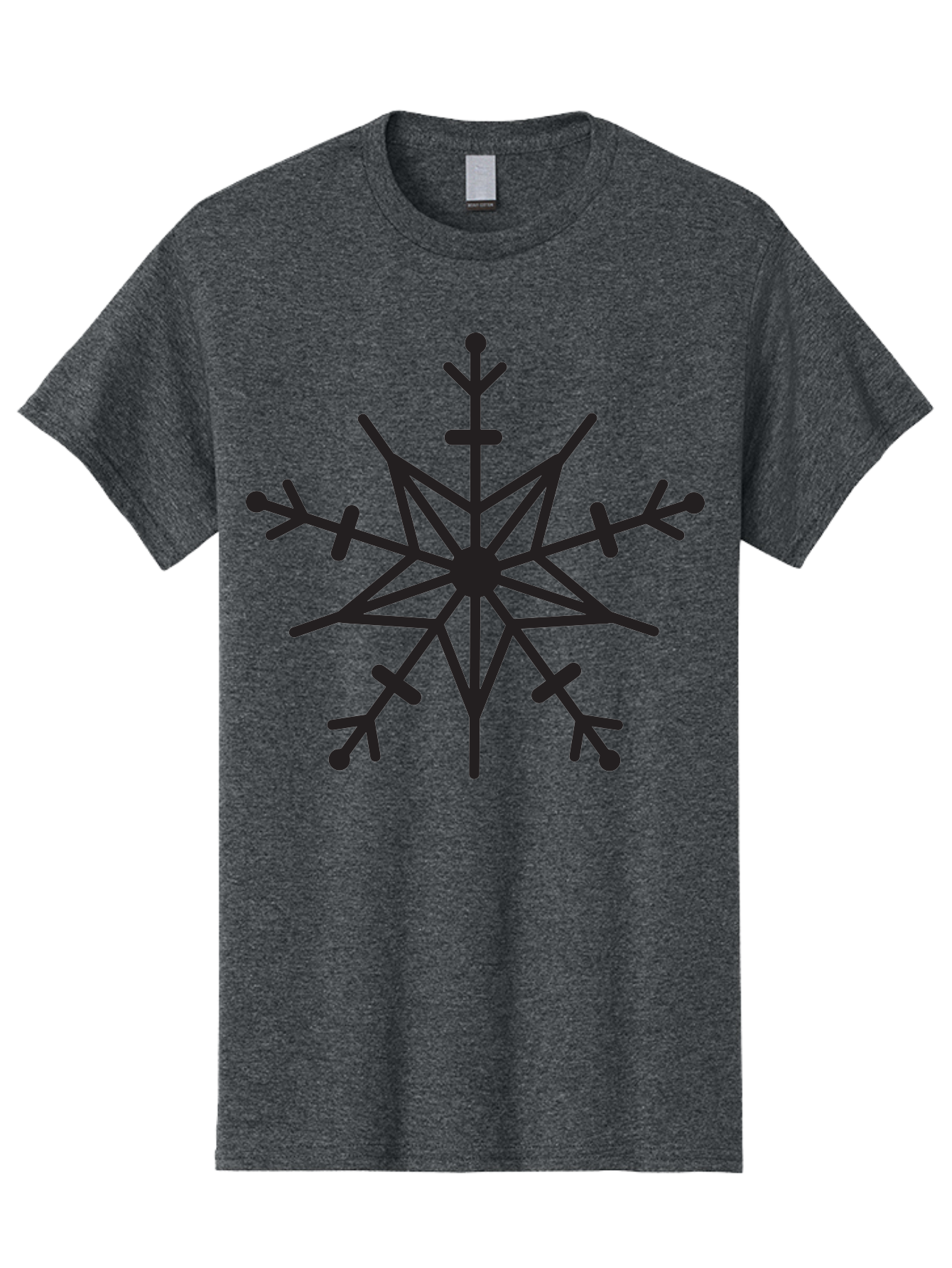 Snowflake-7 Men'S Graphic Tee, 100% Cotton, Comfortable Casual Summer Wear, Machine Washable, Snowflake Design, Geometric Pattern, Symmetrical Shape, Winter Theme, Frosty Feel, Icy Motif, Decorative Element, Stylized Snow Crystal Aad173