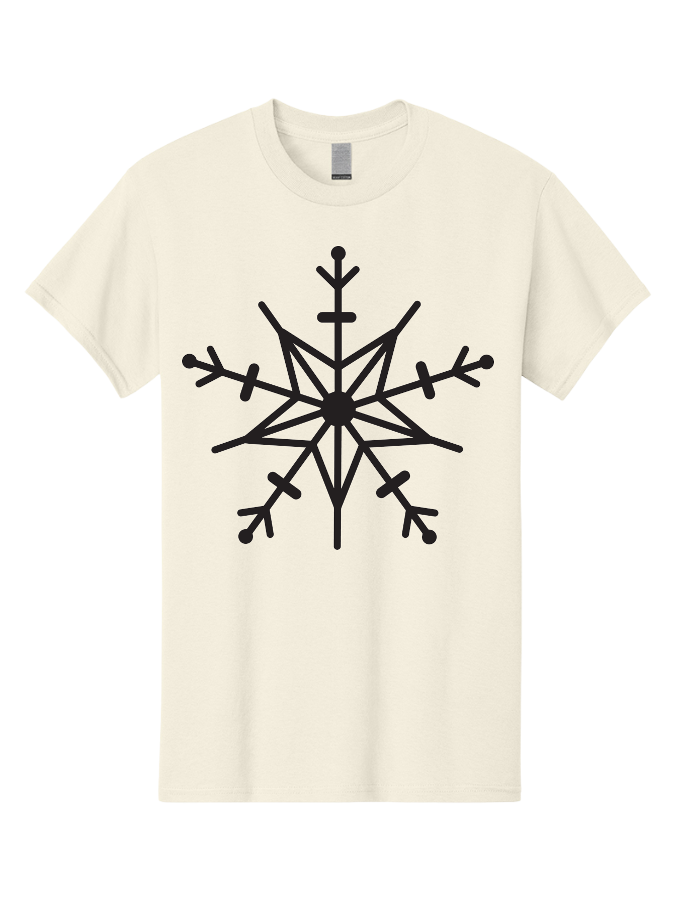 Snowflake-7 Men'S Graphic Tee, 100% Cotton, Comfortable Casual Summer Wear, Machine Washable, Snowflake Design, Geometric Pattern, Symmetrical Shape, Winter Theme, Frosty Feel, Icy Motif, Decorative Element, Stylized Snow Crystal Aad173