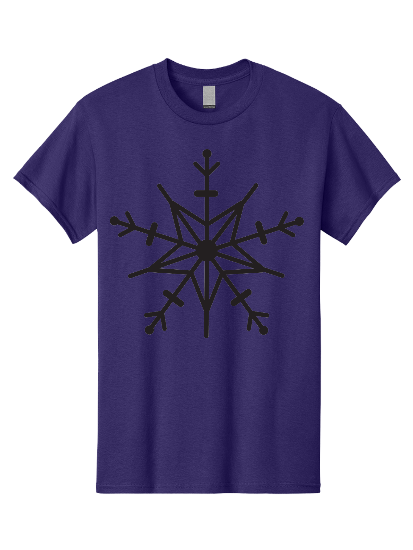 Snowflake-7 Men'S Graphic Tee, 100% Cotton, Comfortable Casual Summer Wear, Machine Washable, Snowflake Design, Geometric Pattern, Symmetrical Shape, Winter Theme, Frosty Feel, Icy Motif, Decorative Element, Stylized Snow Crystal Aad173