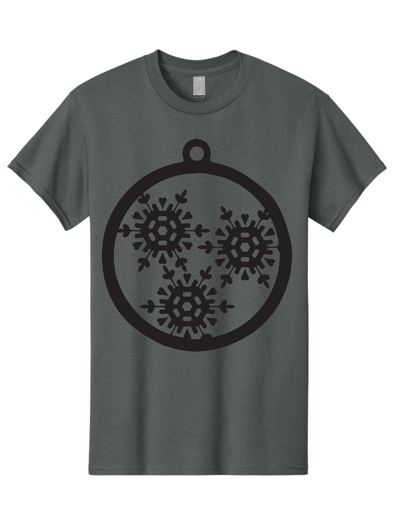 Snowflakes-Ornament-1 Men'S Graphic Tee, 100% Cotton, Comfortable Casual Summer Wear, Machine Washable, Snowflakes In Ornament, Winter Decorations, Festive Designs, Holiday Ornaments, Christmas Decor, Snowy Themes, Decorative Cutouts, Aad176