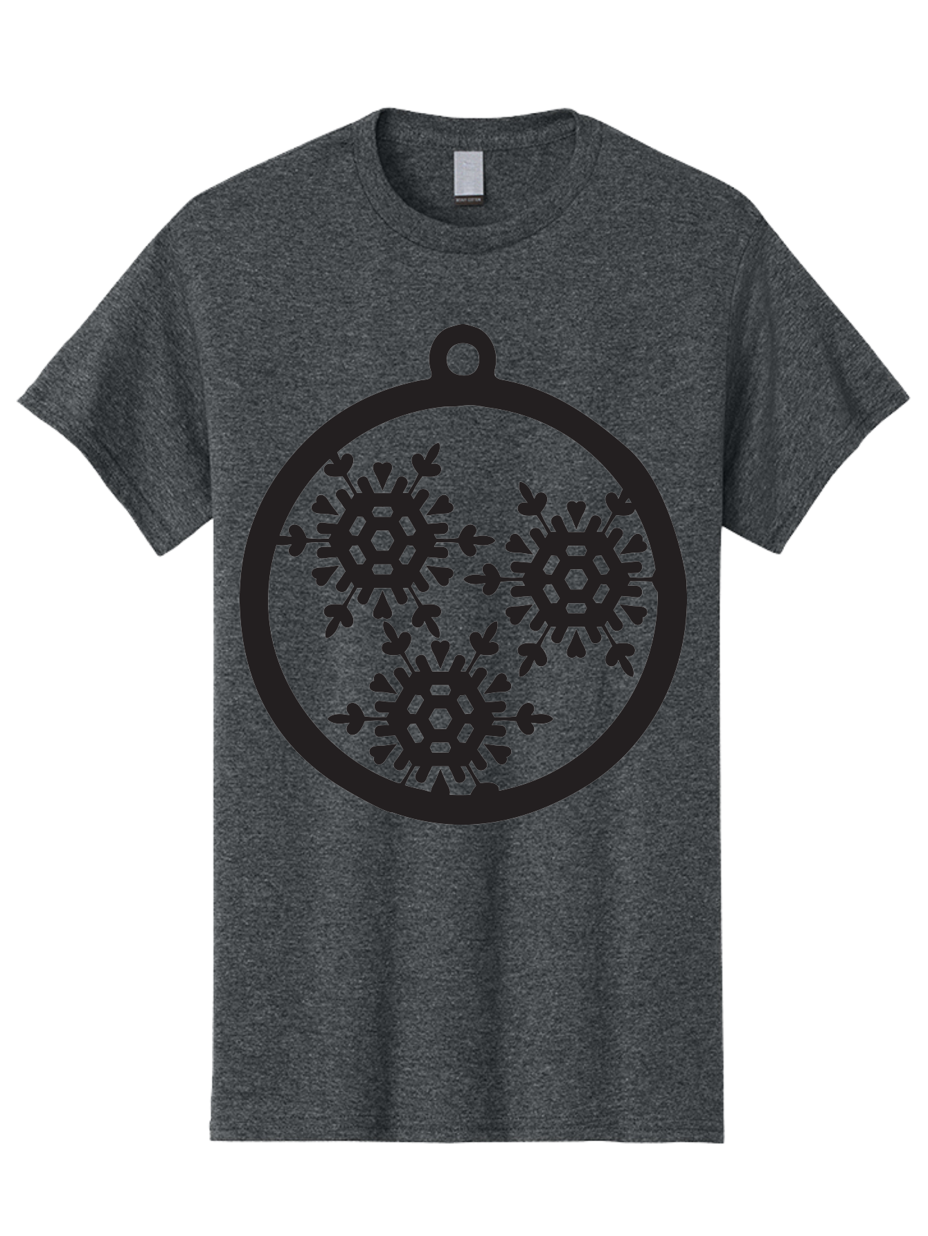 Snowflakes-Ornament-1 Men'S Graphic Tee, 100% Cotton, Comfortable Casual Summer Wear, Machine Washable, Snowflakes In Ornament, Winter Decorations, Festive Designs, Holiday Ornaments, Christmas Decor, Snowy Themes, Decorative Cutouts, Aad176