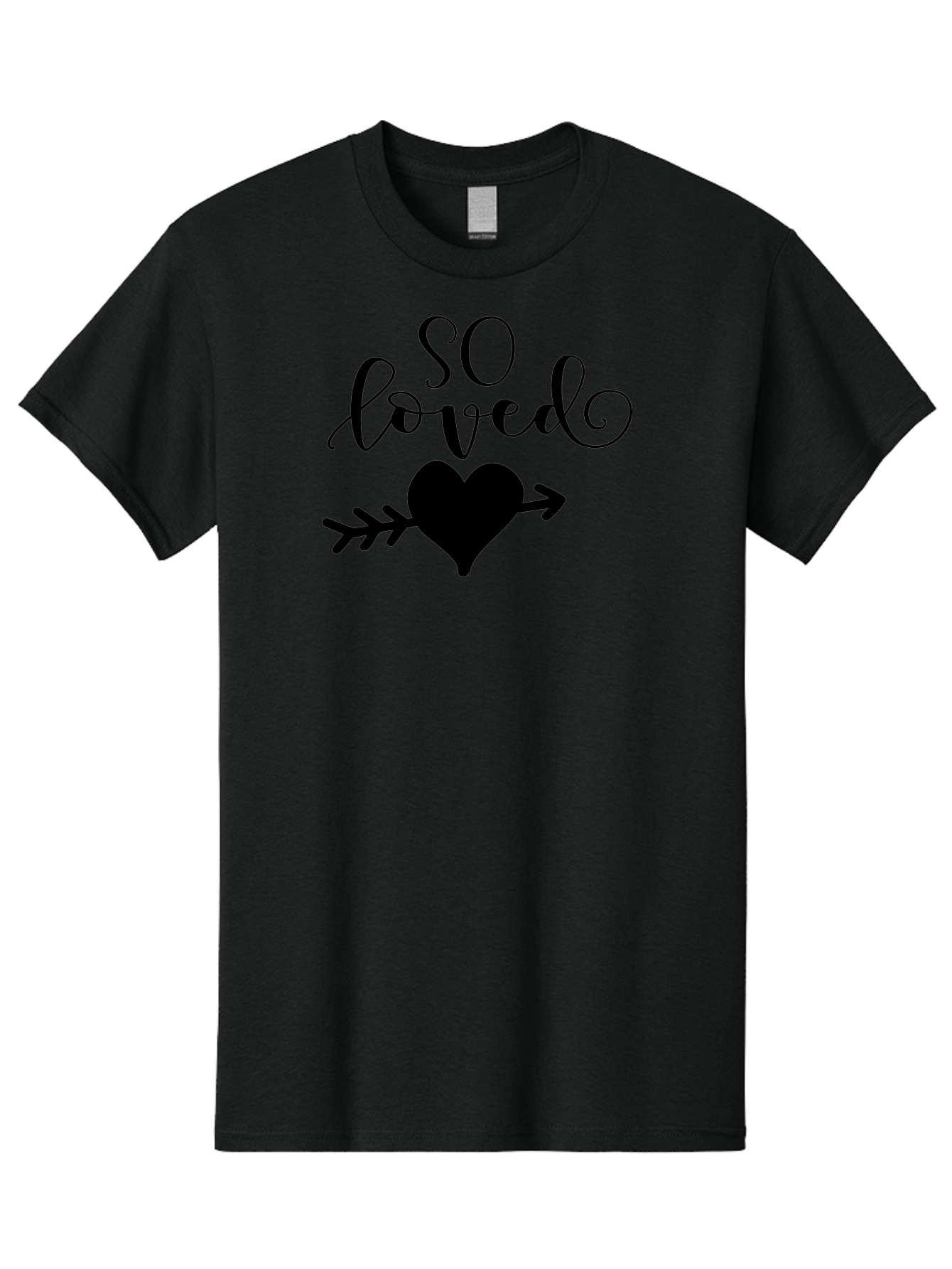 So-Loved Men'S Graphic Tee, 100% Cotton, Comfortable Casual Summer Wear, Machine Washable, Love Quote, Heart With Arrow, Valentines Day, Romantic Symbol, Love Message, Tender Feeling, Heartwarming, Love Inspiration Aad182