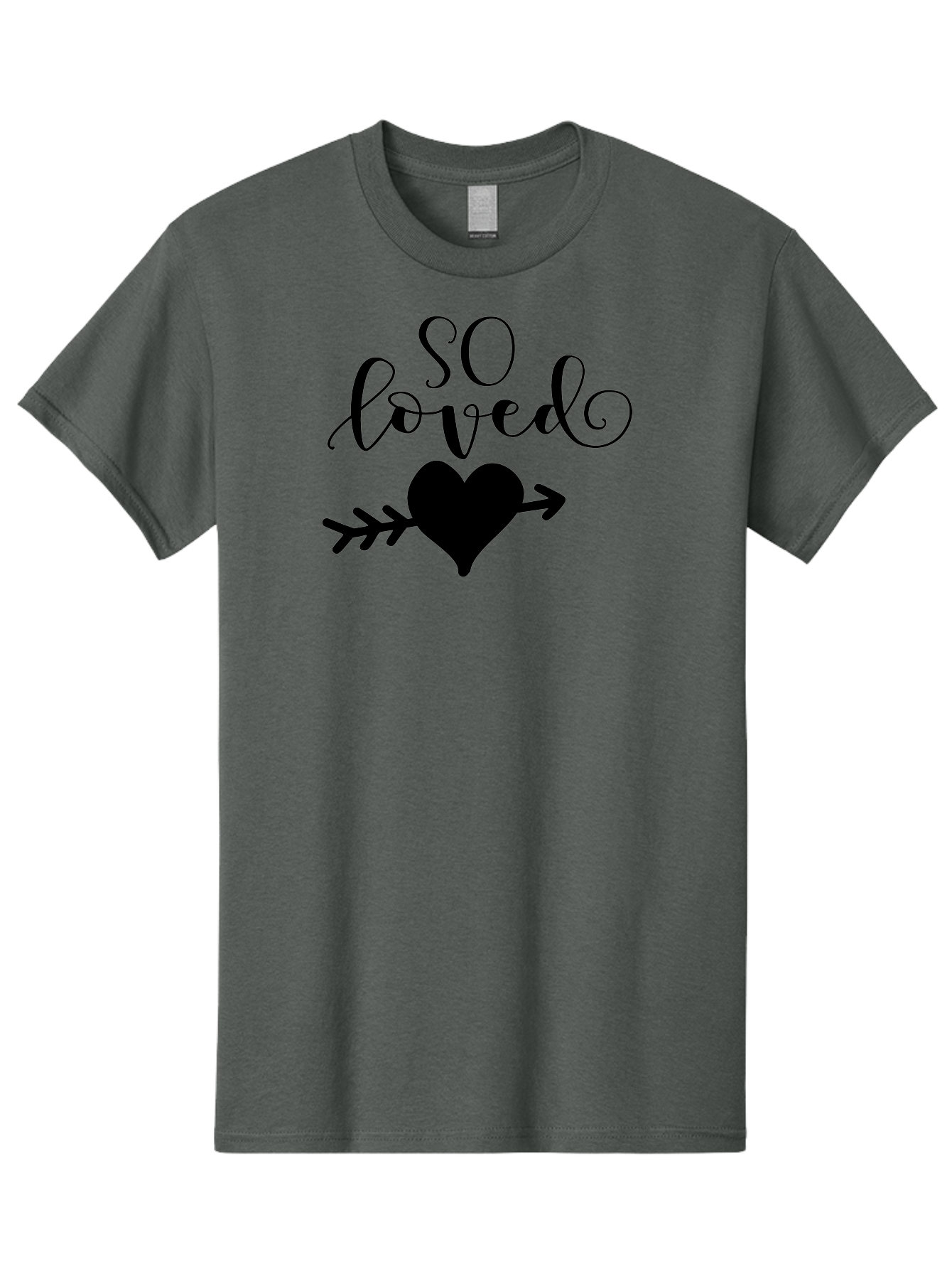 So-Loved Men'S Graphic Tee, 100% Cotton, Comfortable Casual Summer Wear, Machine Washable, Love Quote, Heart With Arrow, Valentines Day, Romantic Symbol, Love Message, Tender Feeling, Heartwarming, Love Inspiration Aad182