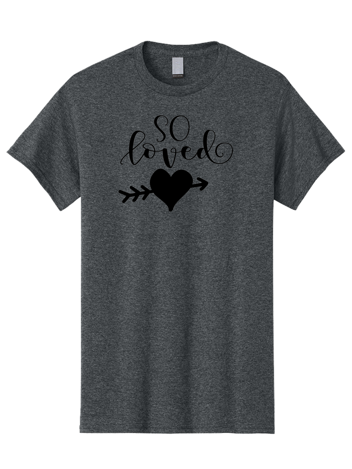 So-Loved Men'S Graphic Tee, 100% Cotton, Comfortable Casual Summer Wear, Machine Washable, Love Quote, Heart With Arrow, Valentines Day, Romantic Symbol, Love Message, Tender Feeling, Heartwarming, Love Inspiration Aad182