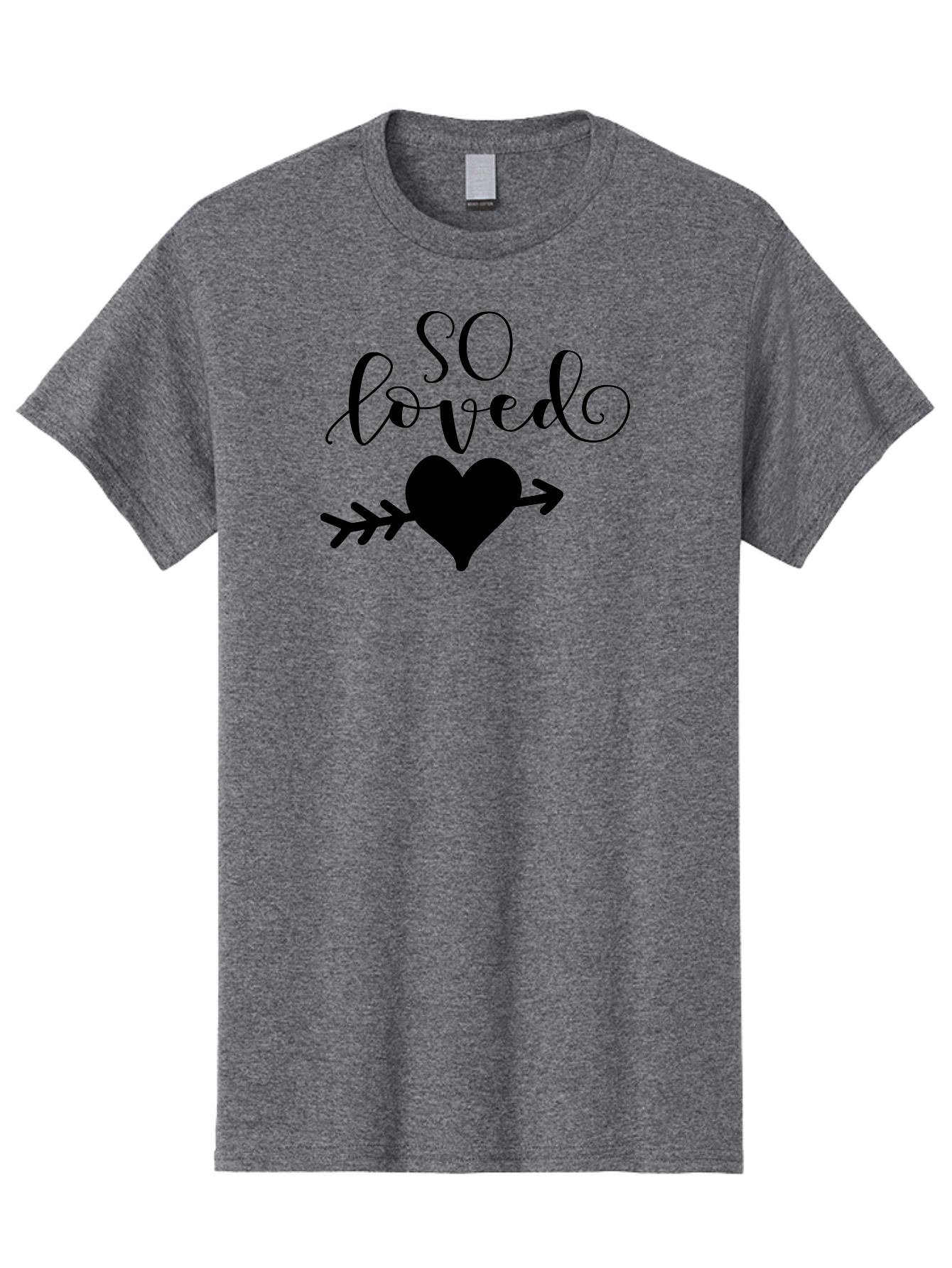 So-Loved Men'S Graphic Tee, 100% Cotton, Comfortable Casual Summer Wear, Machine Washable, Love Quote, Heart With Arrow, Valentines Day, Romantic Symbol, Love Message, Tender Feeling, Heartwarming, Love Inspiration Aad182