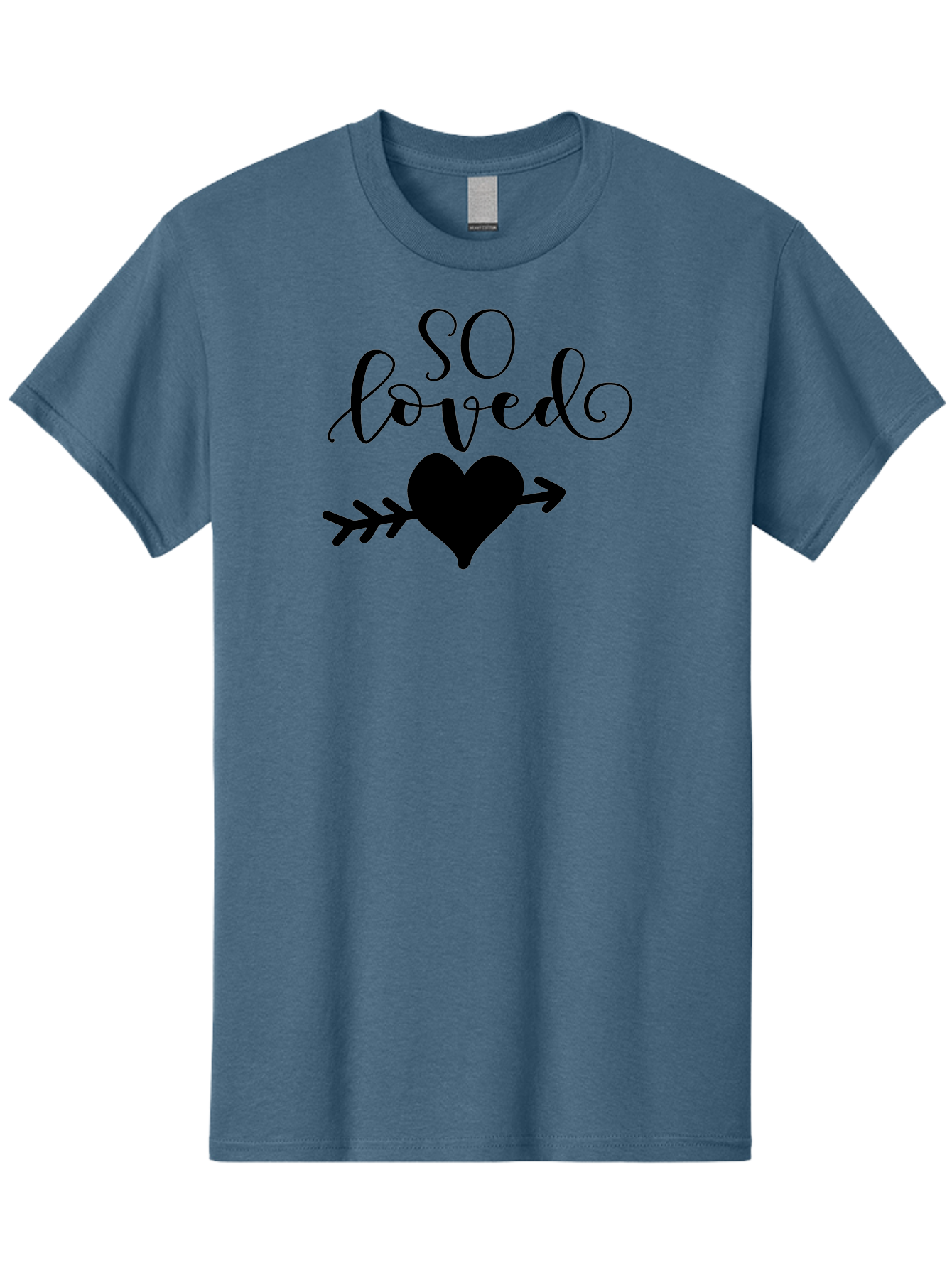 So-Loved Men'S Graphic Tee, 100% Cotton, Comfortable Casual Summer Wear, Machine Washable, Love Quote, Heart With Arrow, Valentines Day, Romantic Symbol, Love Message, Tender Feeling, Heartwarming, Love Inspiration Aad182