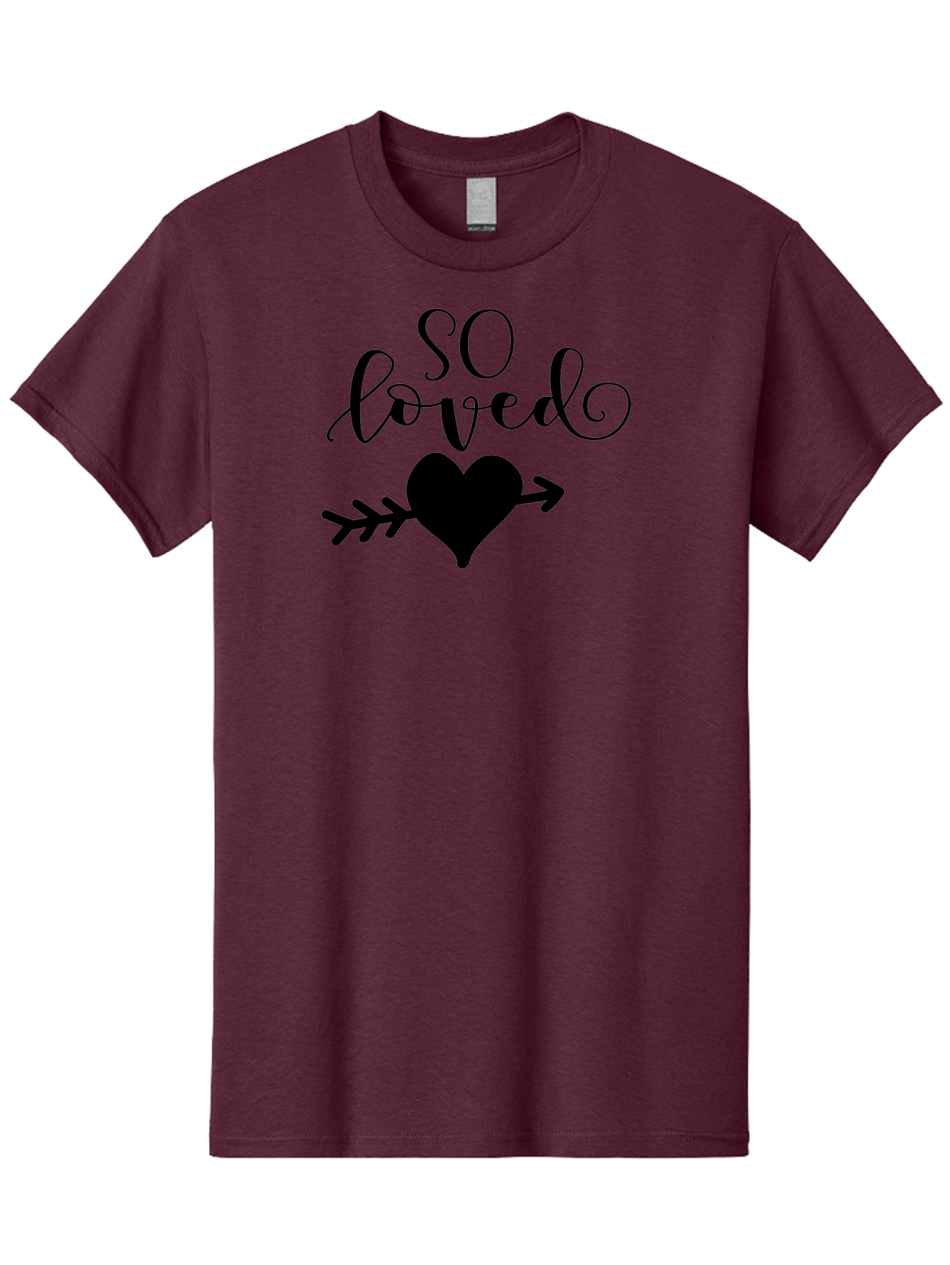 So-Loved Men'S Graphic Tee, 100% Cotton, Comfortable Casual Summer Wear, Machine Washable, Love Quote, Heart With Arrow, Valentines Day, Romantic Symbol, Love Message, Tender Feeling, Heartwarming, Love Inspiration Aad182