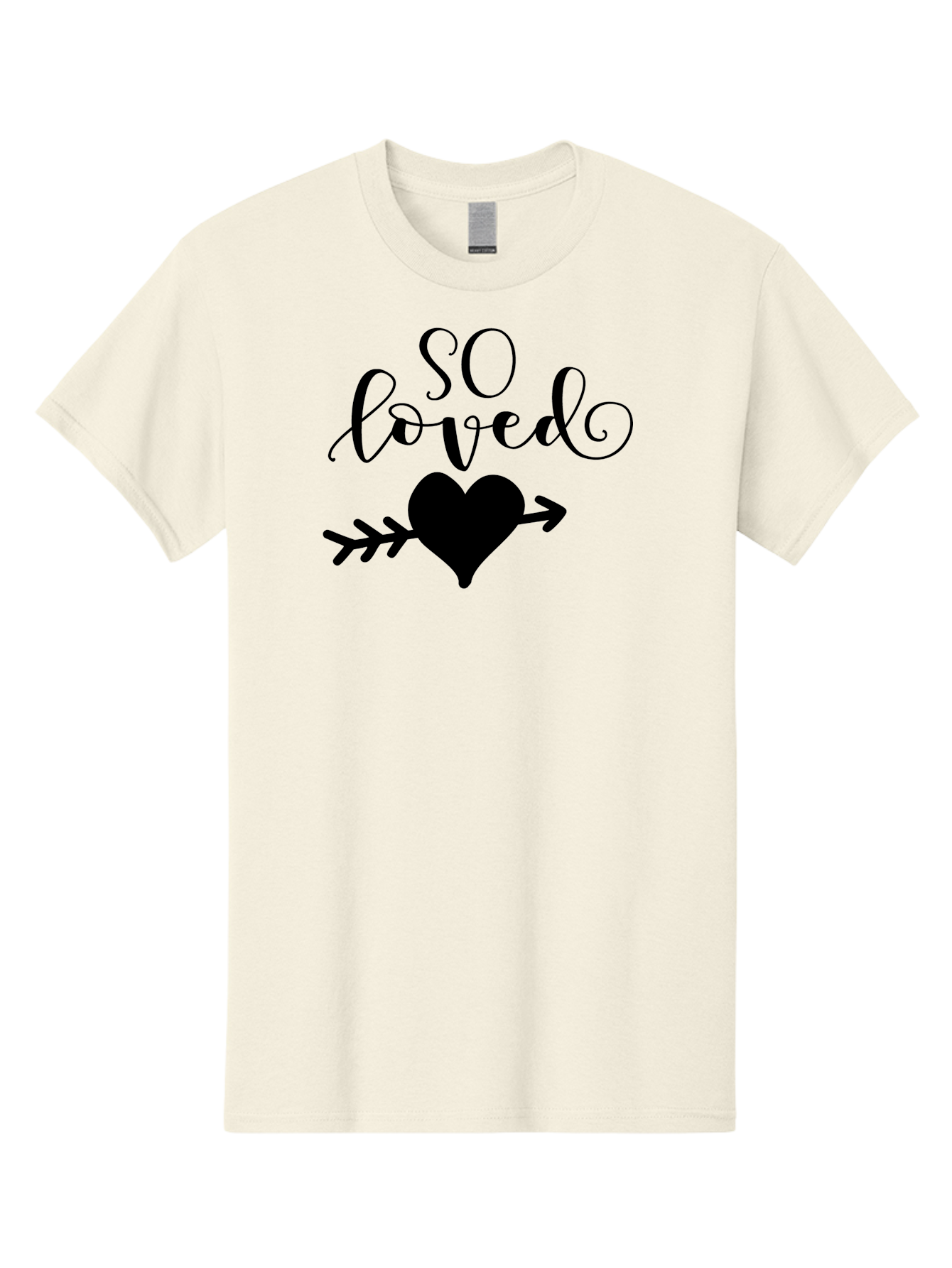So-Loved Men'S Graphic Tee, 100% Cotton, Comfortable Casual Summer Wear, Machine Washable, Love Quote, Heart With Arrow, Valentines Day, Romantic Symbol, Love Message, Tender Feeling, Heartwarming, Love Inspiration Aad182
