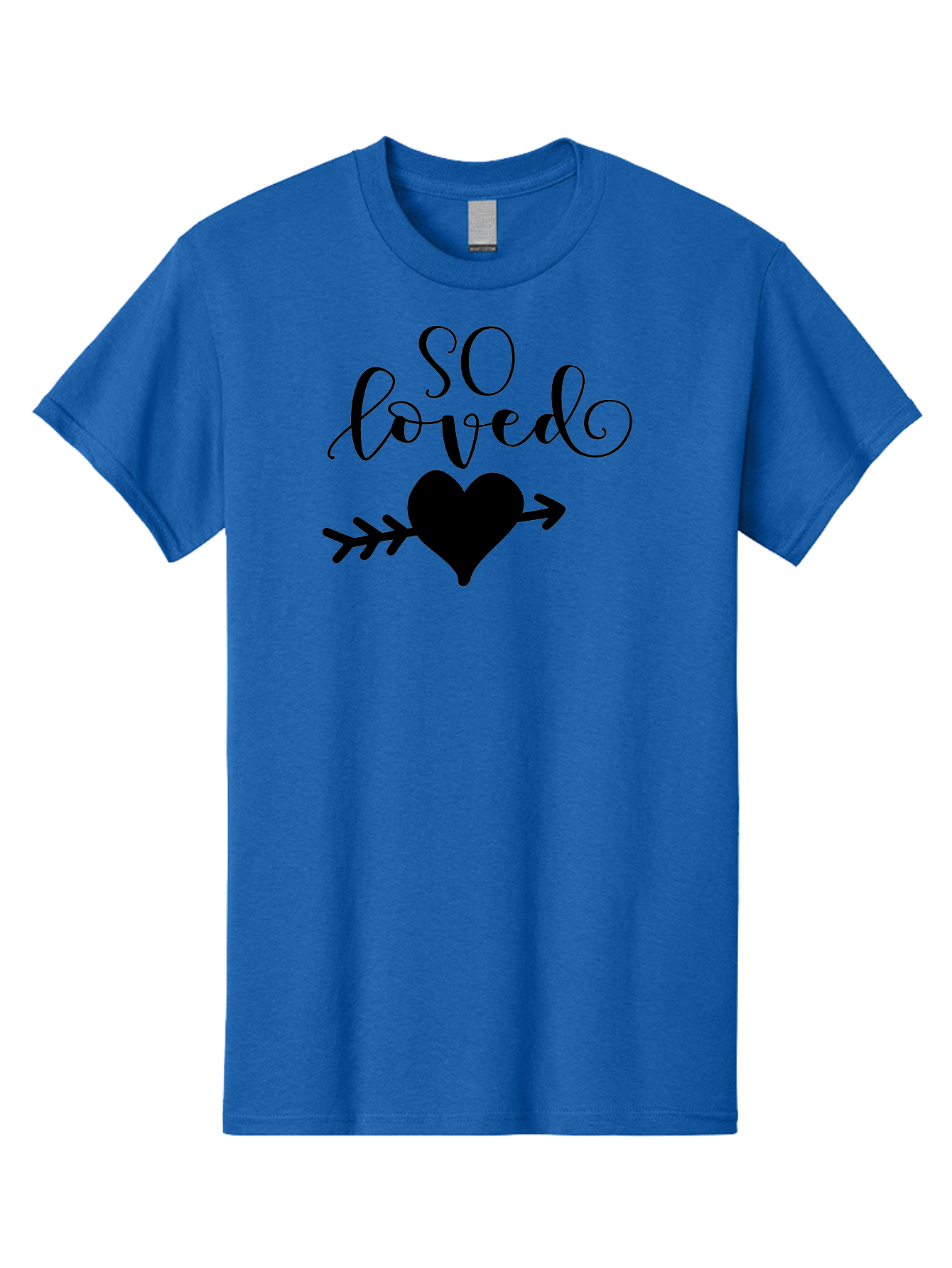 So-Loved Men'S Graphic Tee, 100% Cotton, Comfortable Casual Summer Wear, Machine Washable, Love Quote, Heart With Arrow, Valentines Day, Romantic Symbol, Love Message, Tender Feeling, Heartwarming, Love Inspiration Aad182
