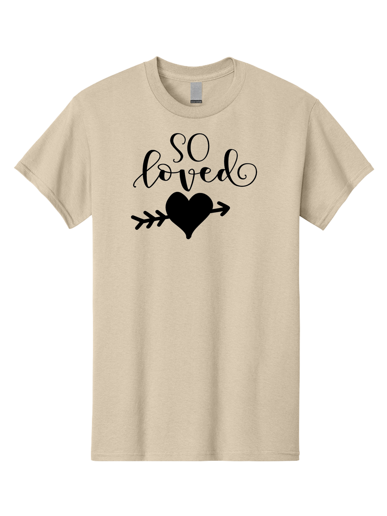 So-Loved Men'S Graphic Tee, 100% Cotton, Comfortable Casual Summer Wear, Machine Washable, Love Quote, Heart With Arrow, Valentines Day, Romantic Symbol, Love Message, Tender Feeling, Heartwarming, Love Inspiration Aad182