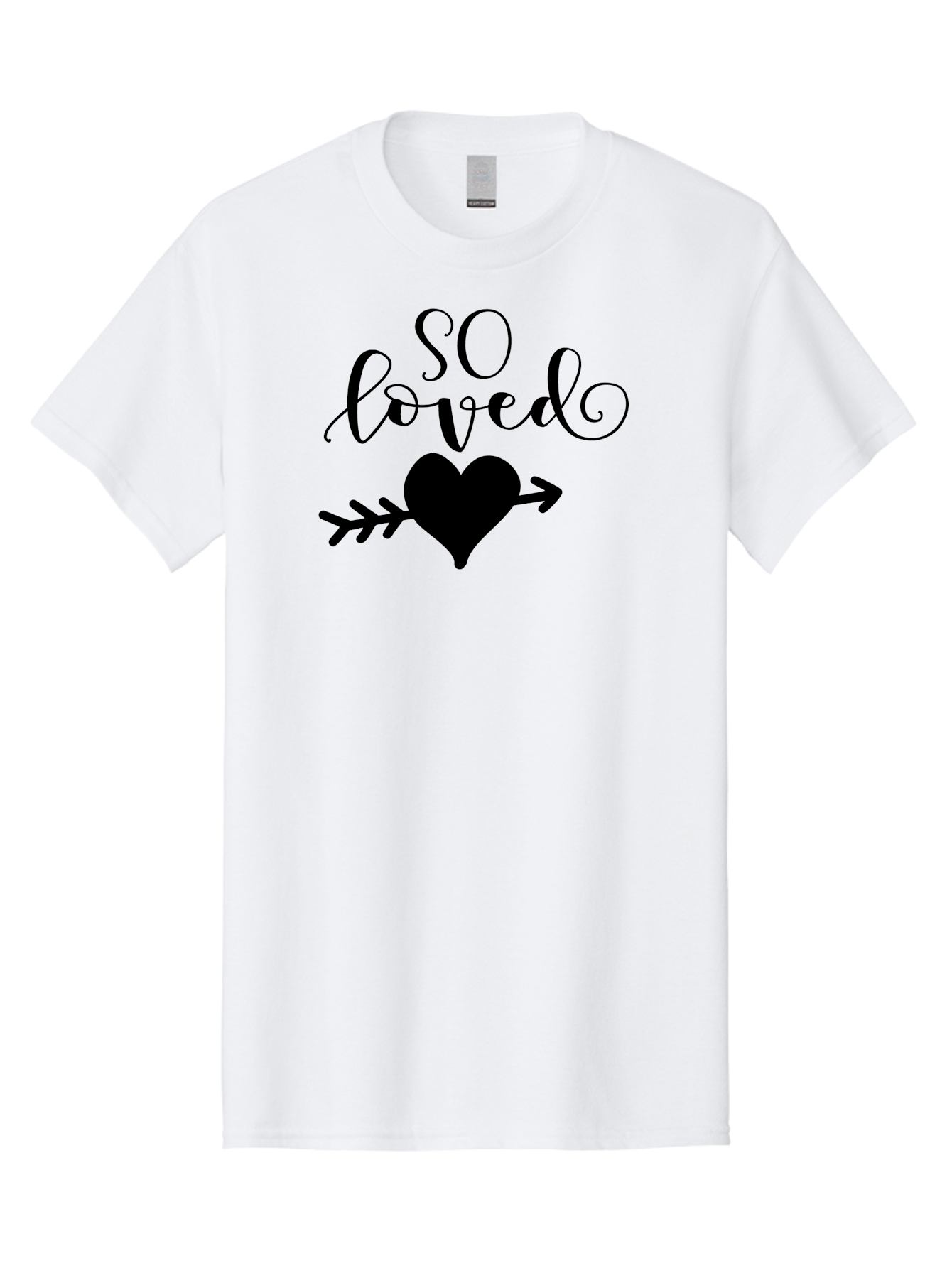 So-Loved Men'S Graphic Tee, 100% Cotton, Comfortable Casual Summer Wear, Machine Washable, Love Quote, Heart With Arrow, Valentines Day, Romantic Symbol, Love Message, Tender Feeling, Heartwarming, Love Inspiration Aad182