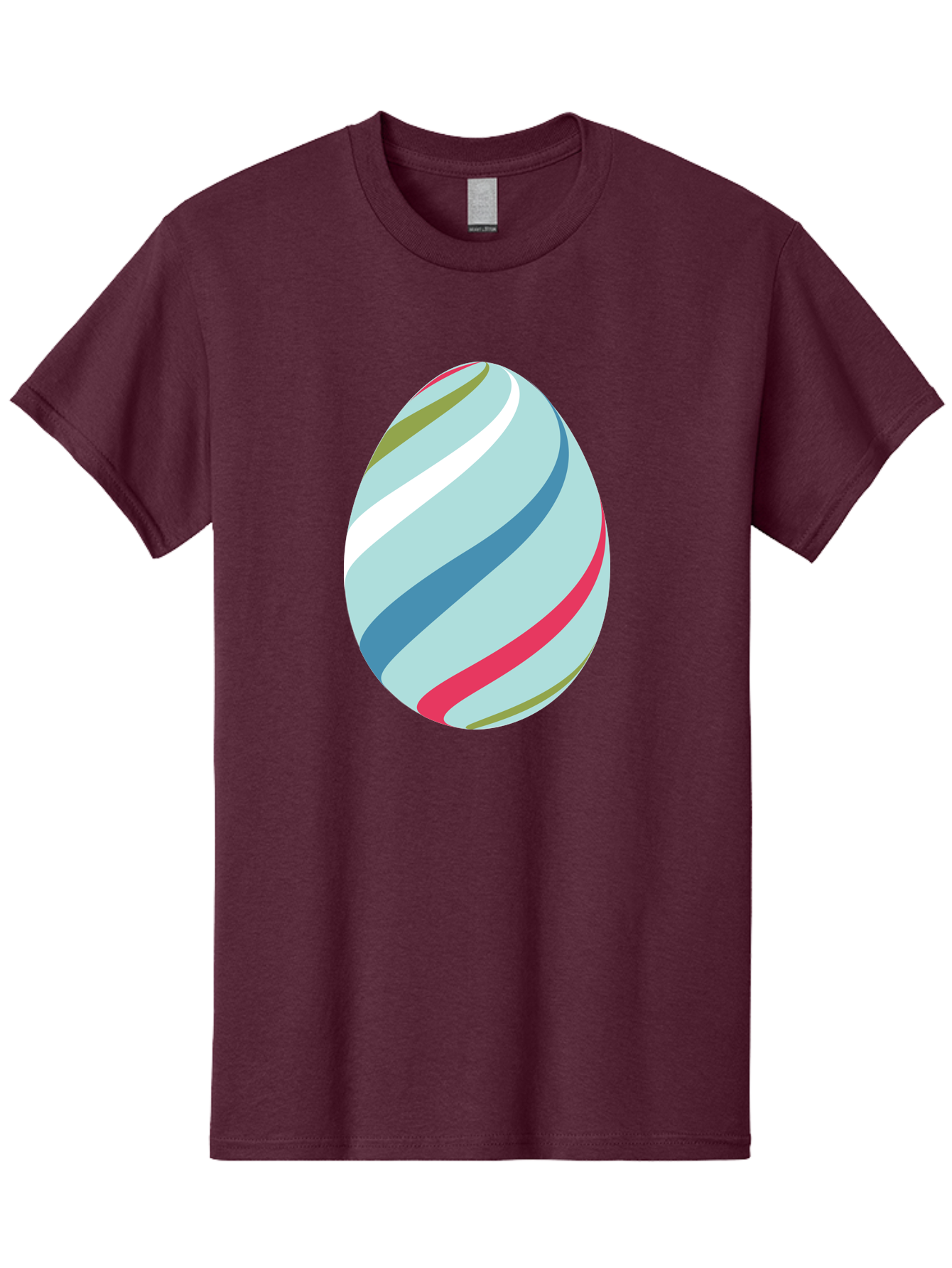 Striped-Easter-Egg Men'S Graphic Tee, 100% Cotton, Comfortable Casual Summer Wear, Machine Washable, Easter Egg Decoration, Colorful Stripes, Spring Theme, Pastel Colors, Festive Design, Easter Celebration, Egg Hunt, Vibrant Colors Aad205