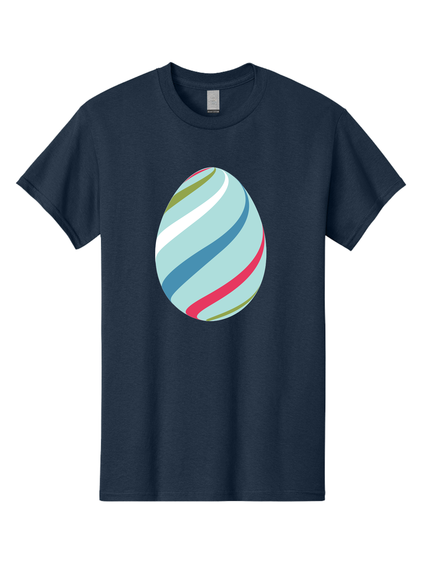Striped-Easter-Egg Men'S Graphic Tee, 100% Cotton, Comfortable Casual Summer Wear, Machine Washable, Easter Egg Decoration, Colorful Stripes, Spring Theme, Pastel Colors, Festive Design, Easter Celebration, Egg Hunt, Vibrant Colors Aad205