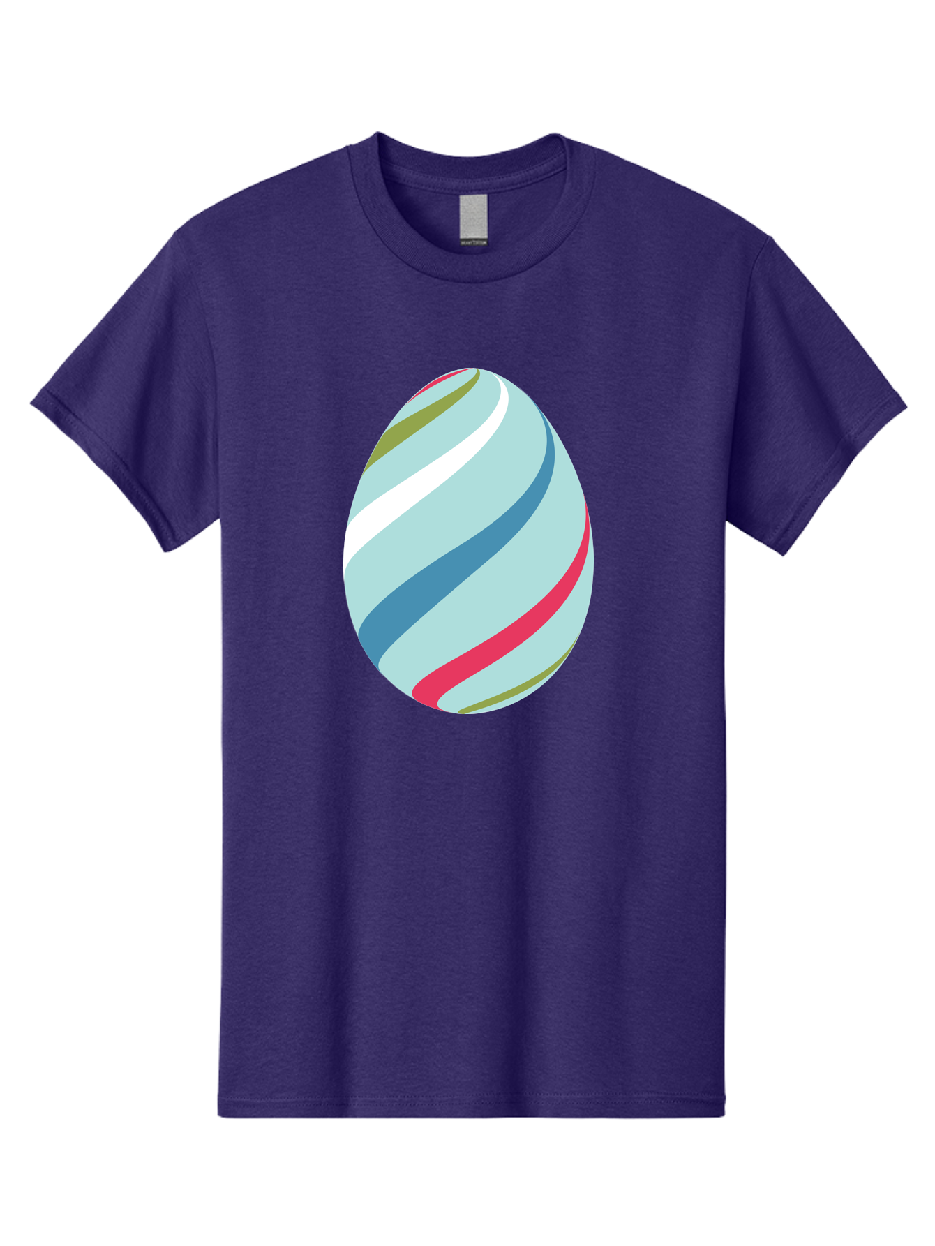 Striped-Easter-Egg Men'S Graphic Tee, 100% Cotton, Comfortable Casual Summer Wear, Machine Washable, Easter Egg Decoration, Colorful Stripes, Spring Theme, Pastel Colors, Festive Design, Easter Celebration, Egg Hunt, Vibrant Colors Aad205