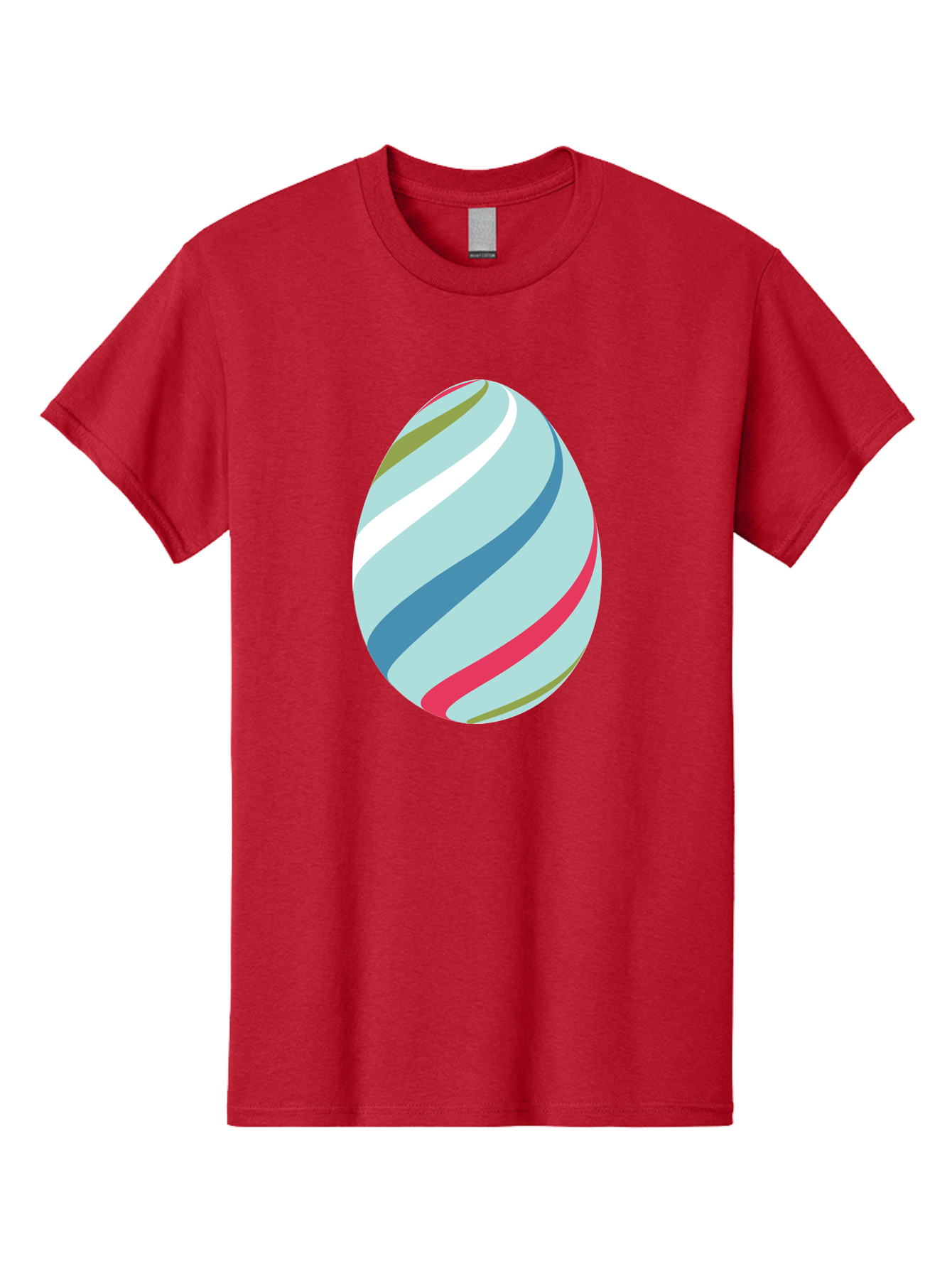 Striped-Easter-Egg Men'S Graphic Tee, 100% Cotton, Comfortable Casual Summer Wear, Machine Washable, Easter Egg Decoration, Colorful Stripes, Spring Theme, Pastel Colors, Festive Design, Easter Celebration, Egg Hunt, Vibrant Colors Aad205