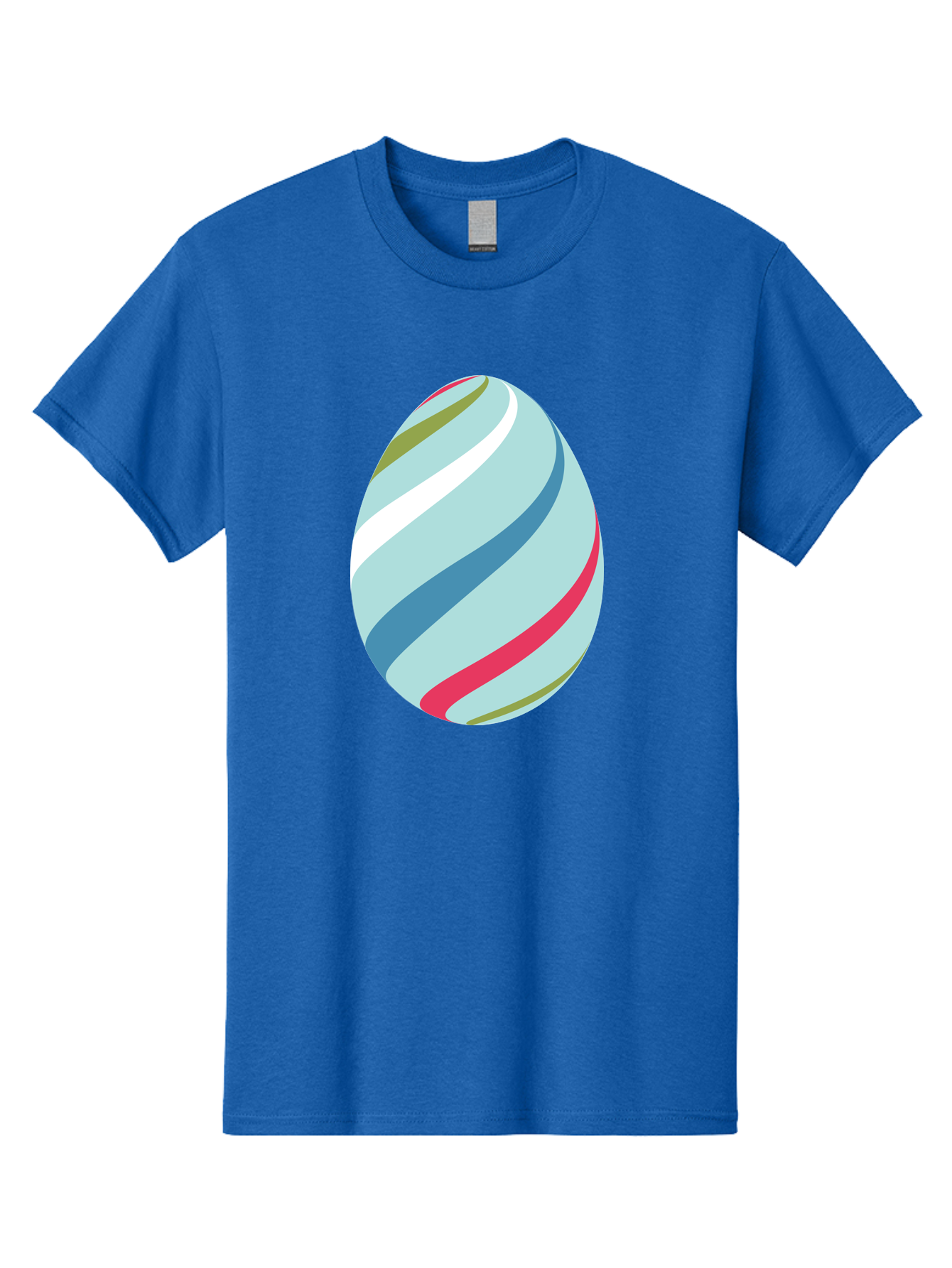 Striped-Easter-Egg Men'S Graphic Tee, 100% Cotton, Comfortable Casual Summer Wear, Machine Washable, Easter Egg Decoration, Colorful Stripes, Spring Theme, Pastel Colors, Festive Design, Easter Celebration, Egg Hunt, Vibrant Colors Aad205