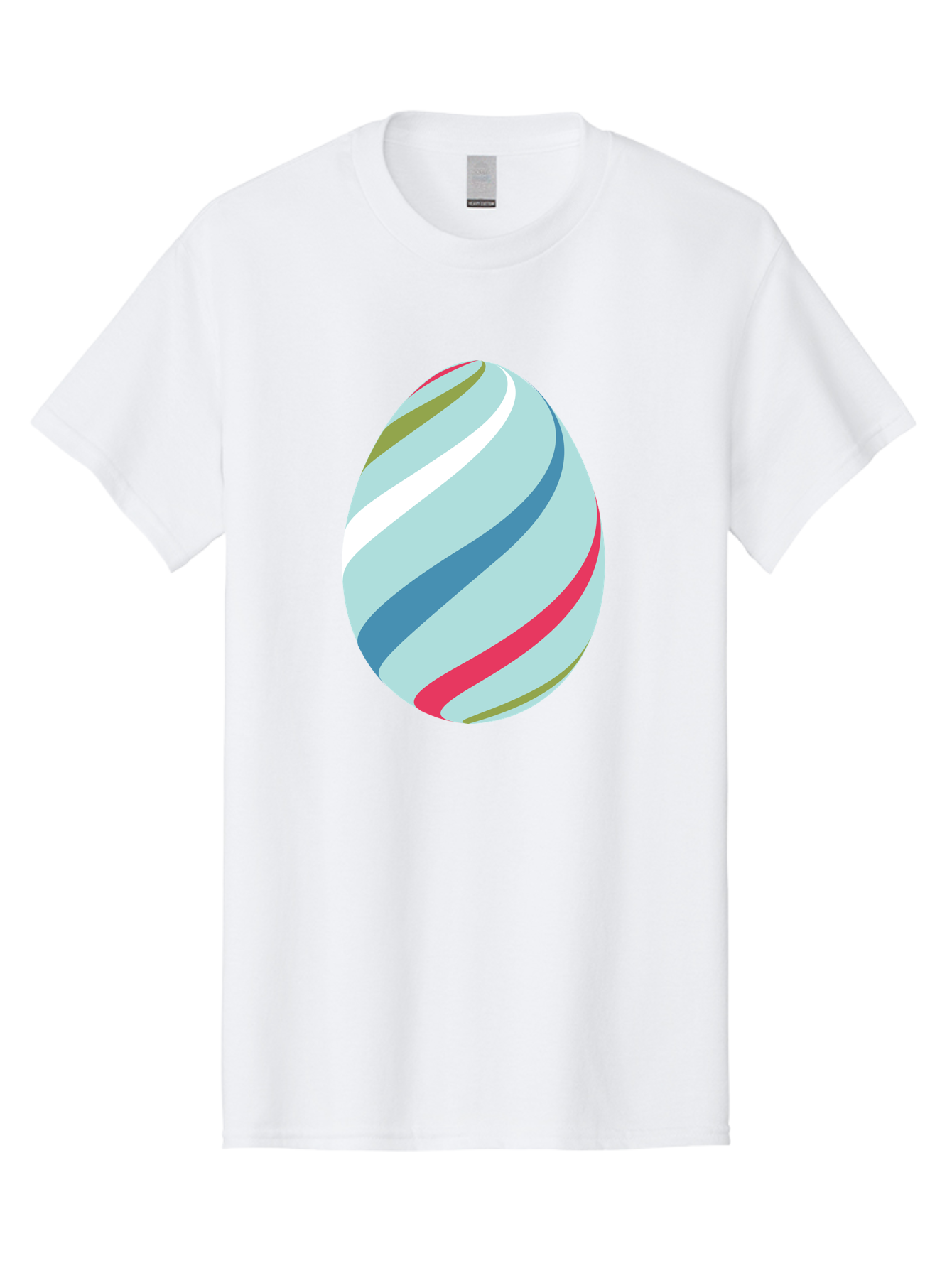 Striped-Easter-Egg Men'S Graphic Tee, 100% Cotton, Comfortable Casual Summer Wear, Machine Washable, Easter Egg Decoration, Colorful Stripes, Spring Theme, Pastel Colors, Festive Design, Easter Celebration, Egg Hunt, Vibrant Colors Aad205