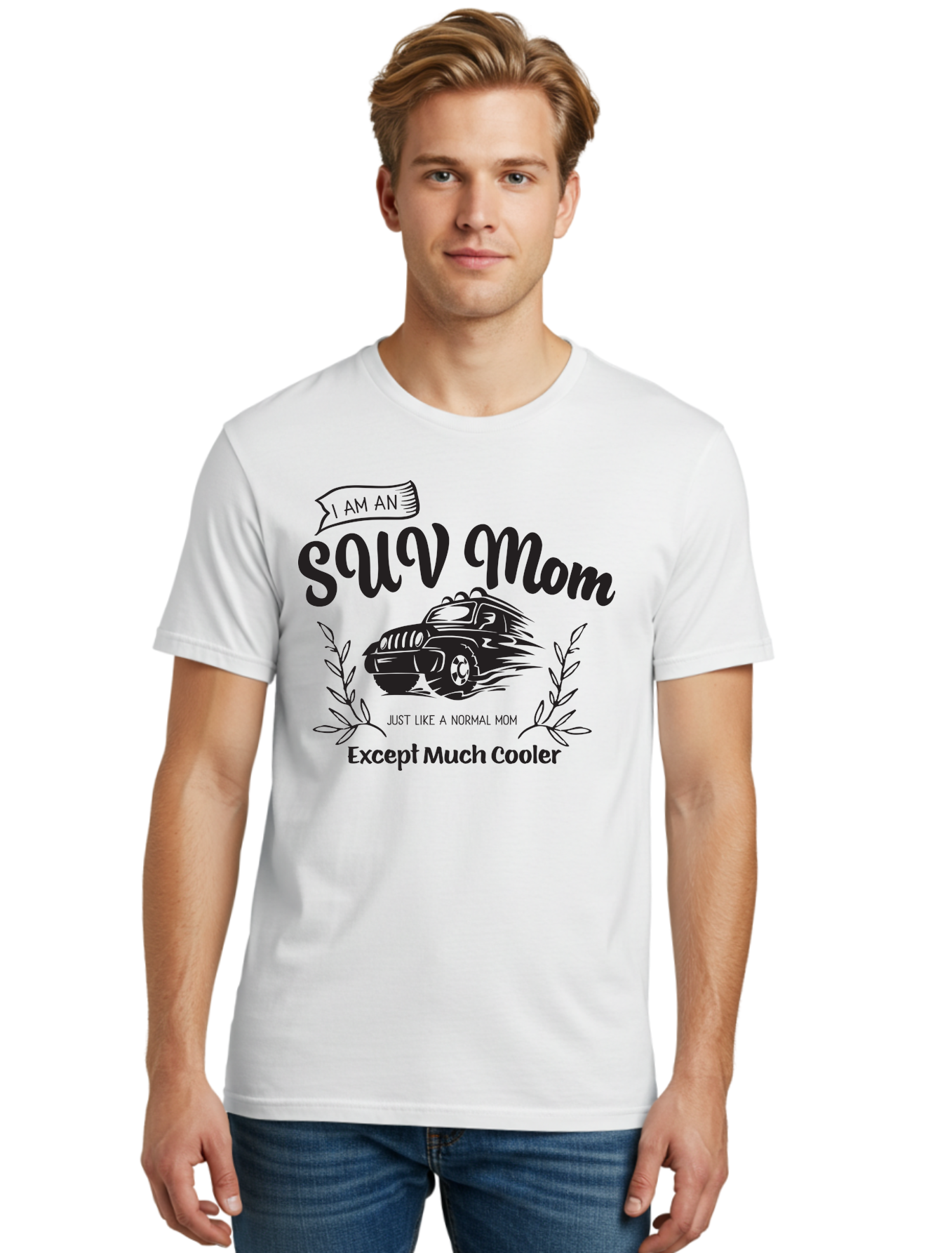 Suv-Mom Men'S Graphic Tee, 100% Cotton, Comfortable Casual Summer Wear, Machine Washable, Suv Mom, Cool Mom, Off-Road Mom, Adventurous Mom, Funny Mom Quote, Suv Graphic, Mom Life, Cool Mom Quote, Suv, Mom Aad213