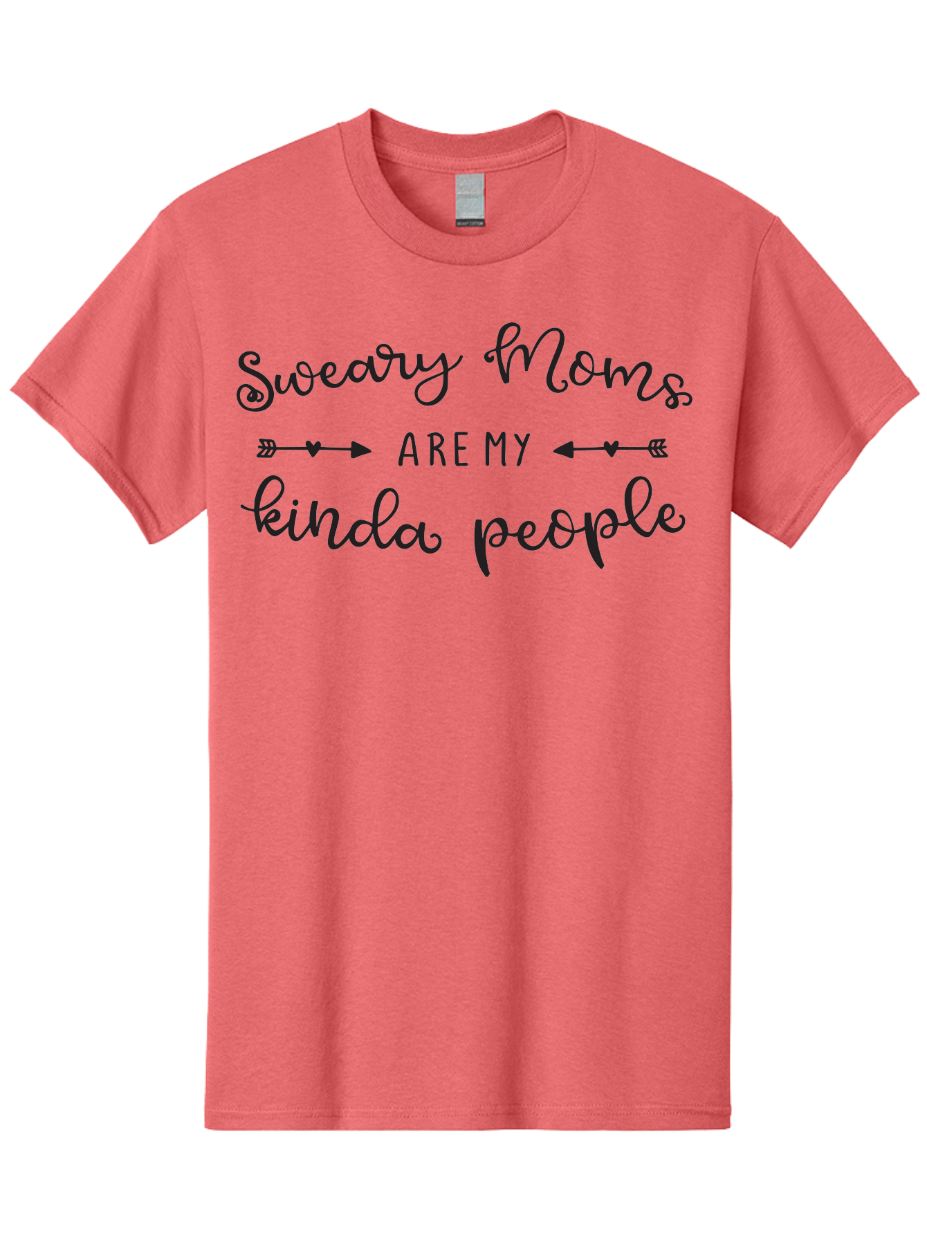 Sweary-Moms-Are-My-Kinda-People Men'S Graphic Tee, 100% Cotton, Comfortable Casual Summer Wear, Machine Washable, Funny Quote, Humorous Text, Sweary Moms, Mothers Day Gift, Mom Life, Sarcastic Humor, Relatable Quote, Quirky Design, Aad214