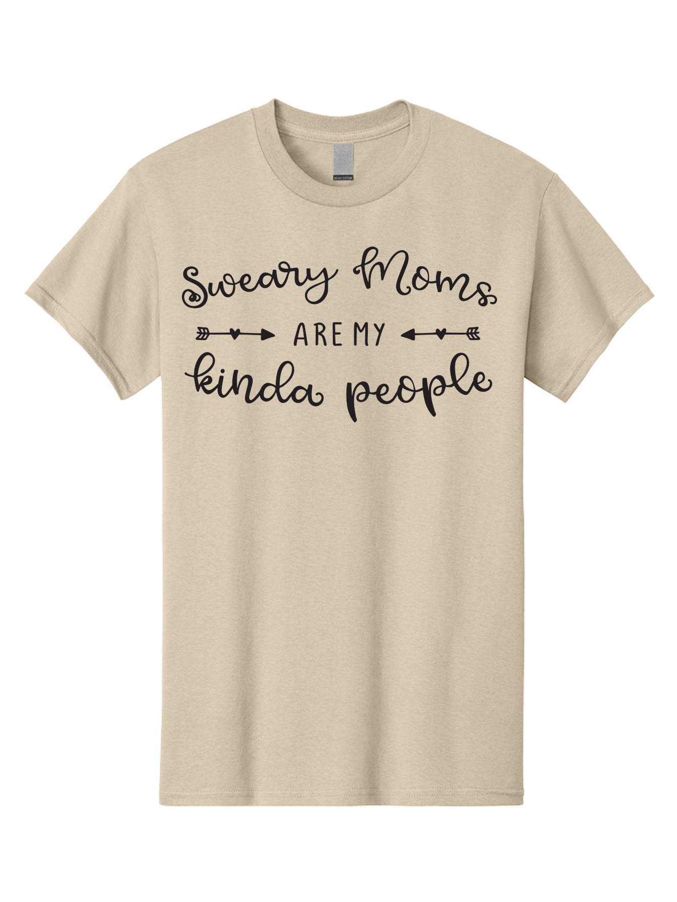 Sweary-Moms-Are-My-Kinda-People Men'S Graphic Tee, 100% Cotton, Comfortable Casual Summer Wear, Machine Washable, Funny Quote, Humorous Text, Sweary Moms, Mothers Day Gift, Mom Life, Sarcastic Humor, Relatable Quote, Quirky Design, Aad214