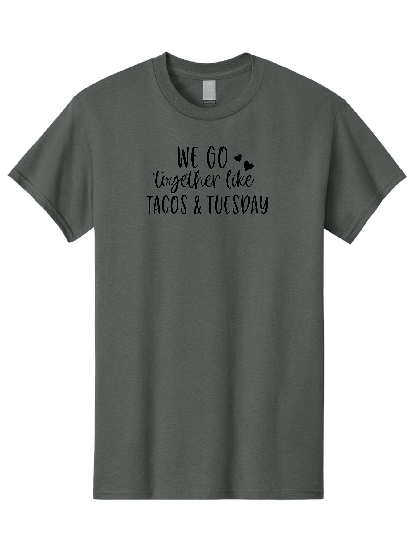 Tacos-Tuesday Men'S Graphic Tee, 100% Cotton, Comfortable Casual Summer Wear, Machine Washable, Tacos, Tuesday, Love Quote, Funny Quote, Couple Quote, Mexican Food, Heart, Quote Aad221